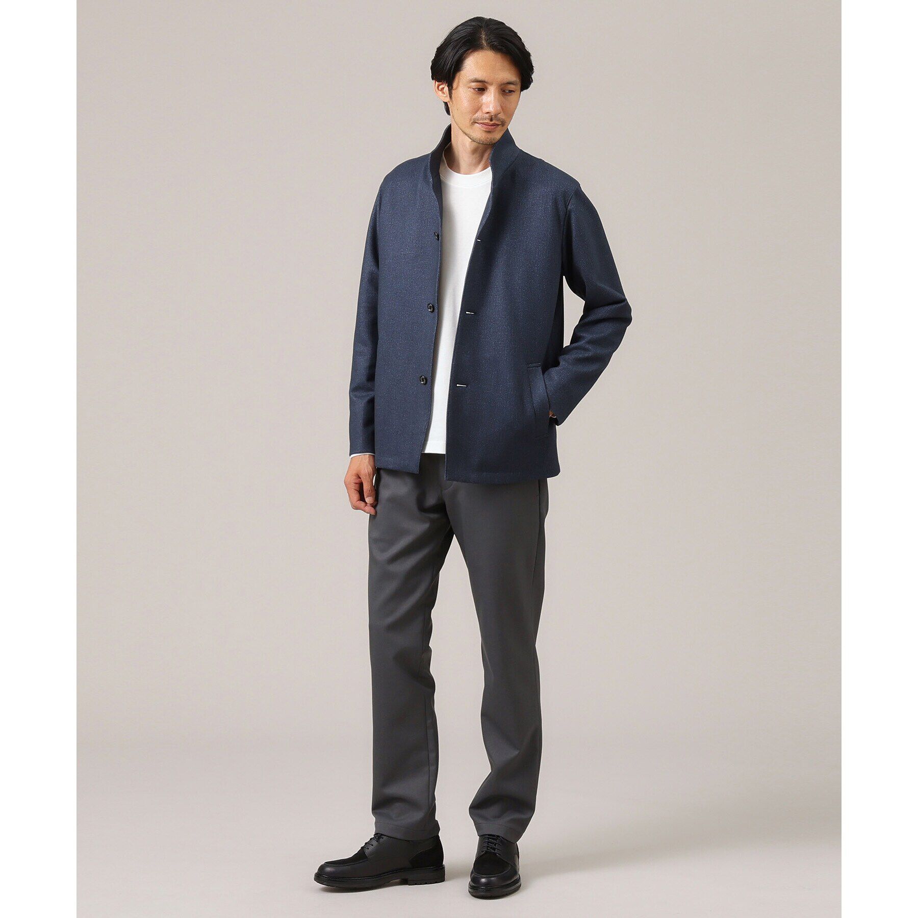 TAKEO KIKUCHI「【DOWN FABRIC】ダウンファブリック スタンドカラーブルゾン」|ブルゾン・スタジャン|