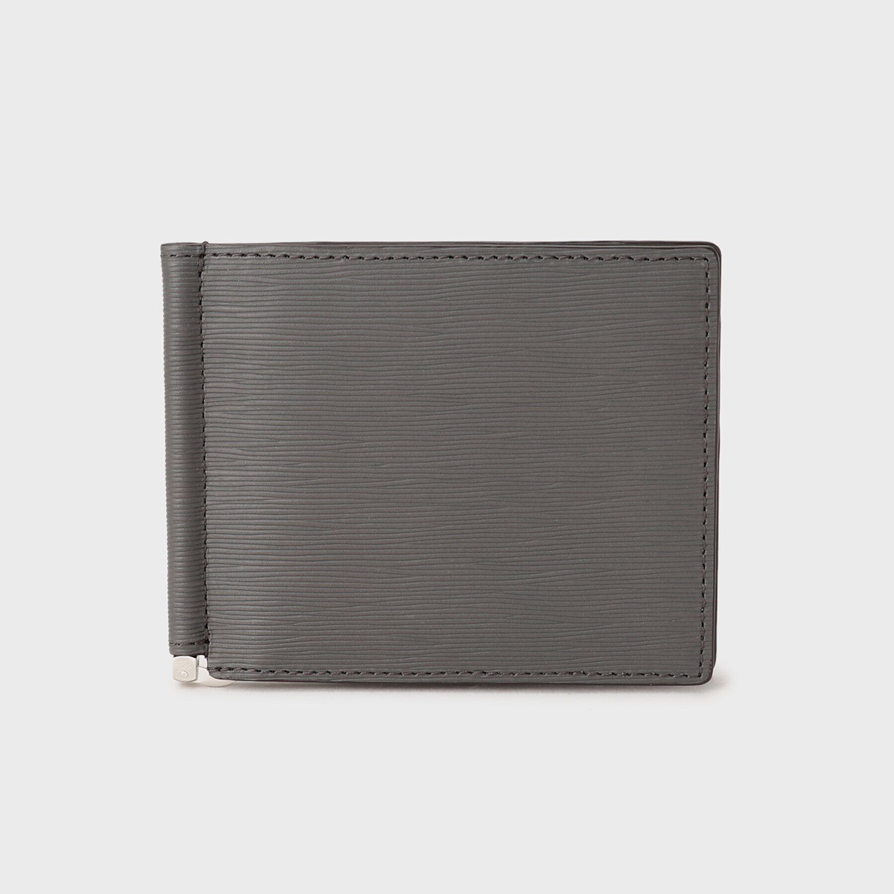 TAKEO KIKUCHI「【NEW レザーリップルシリーズ】マネークリップ付 サプレス ウォレット」|財布|チャコールグレー(0