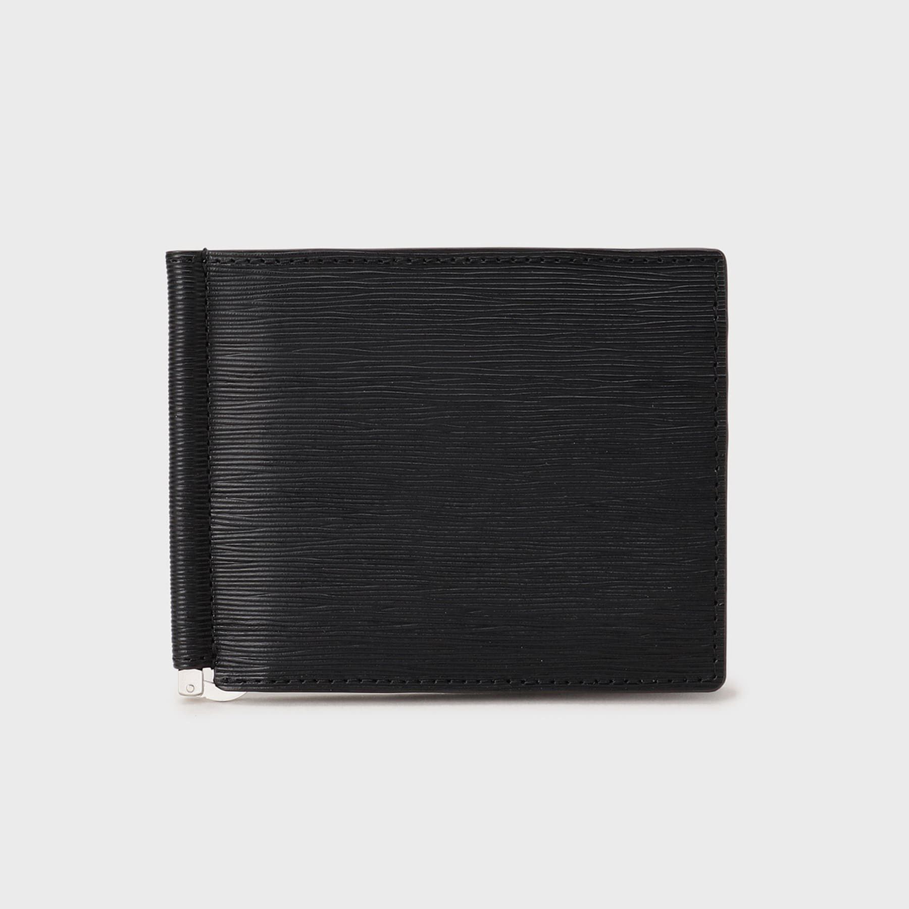 TAKEO KIKUCHI「【NEW レザーリップルシリーズ】マネークリップ付 サプレス ウォレット」|財布|ブラック(019)