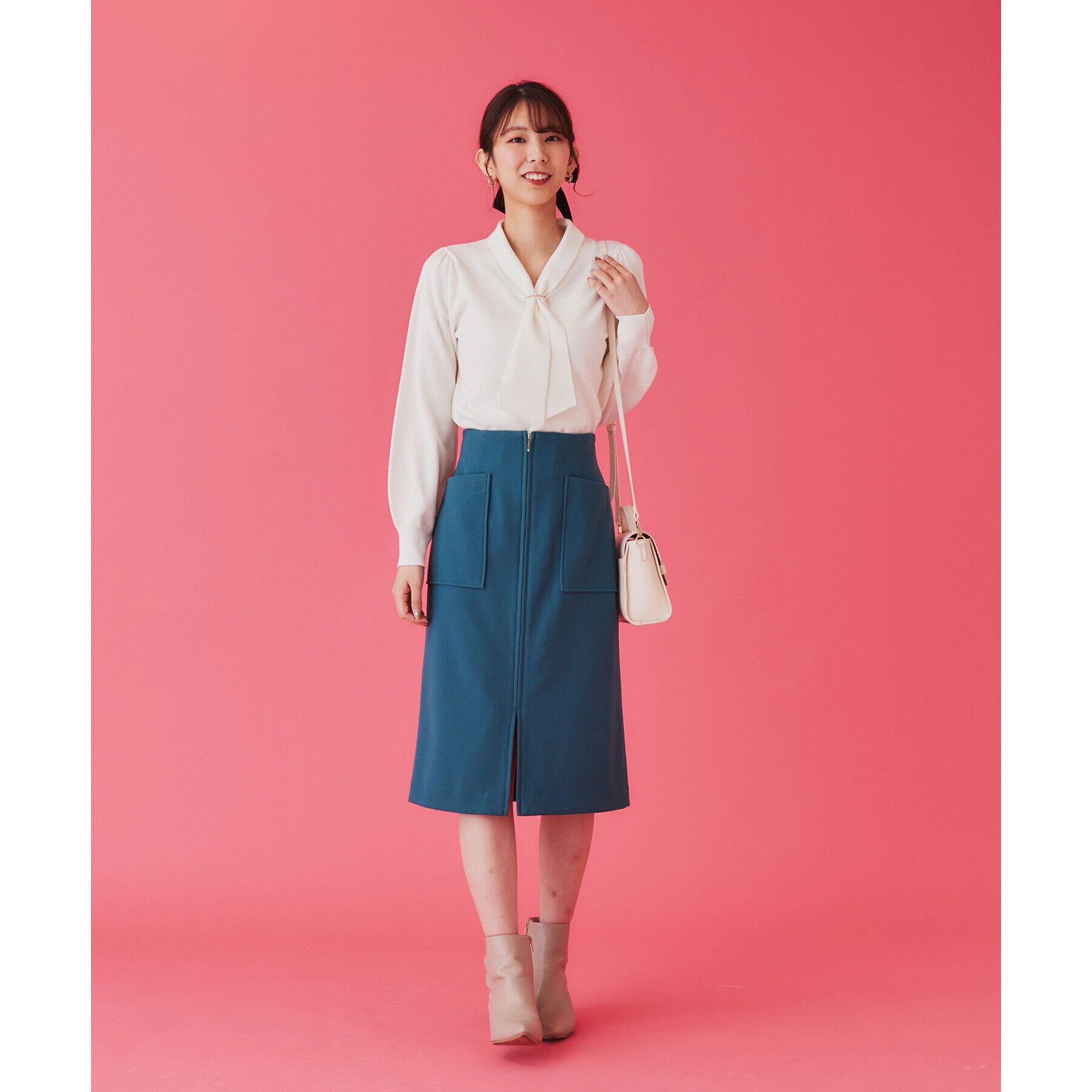 index「ジップタイトスカート【洗濯機洗い可/イージーアイロン】」|スカート|