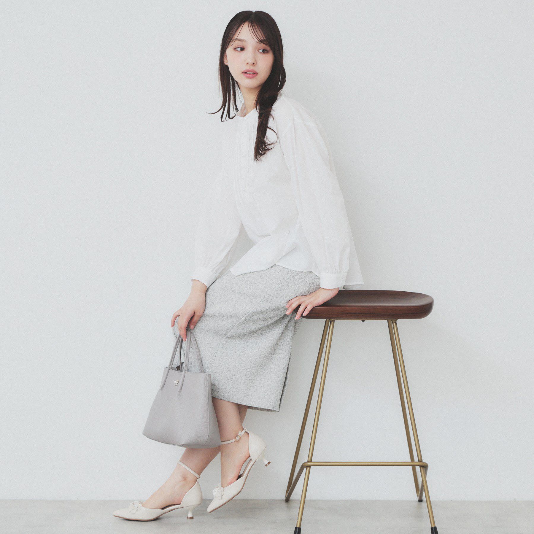 index「《6color》ラメラインバンドカラーシャツ【洗濯機洗い可/イージーアイロン/防シワ】」|シャツ・ブラウス|