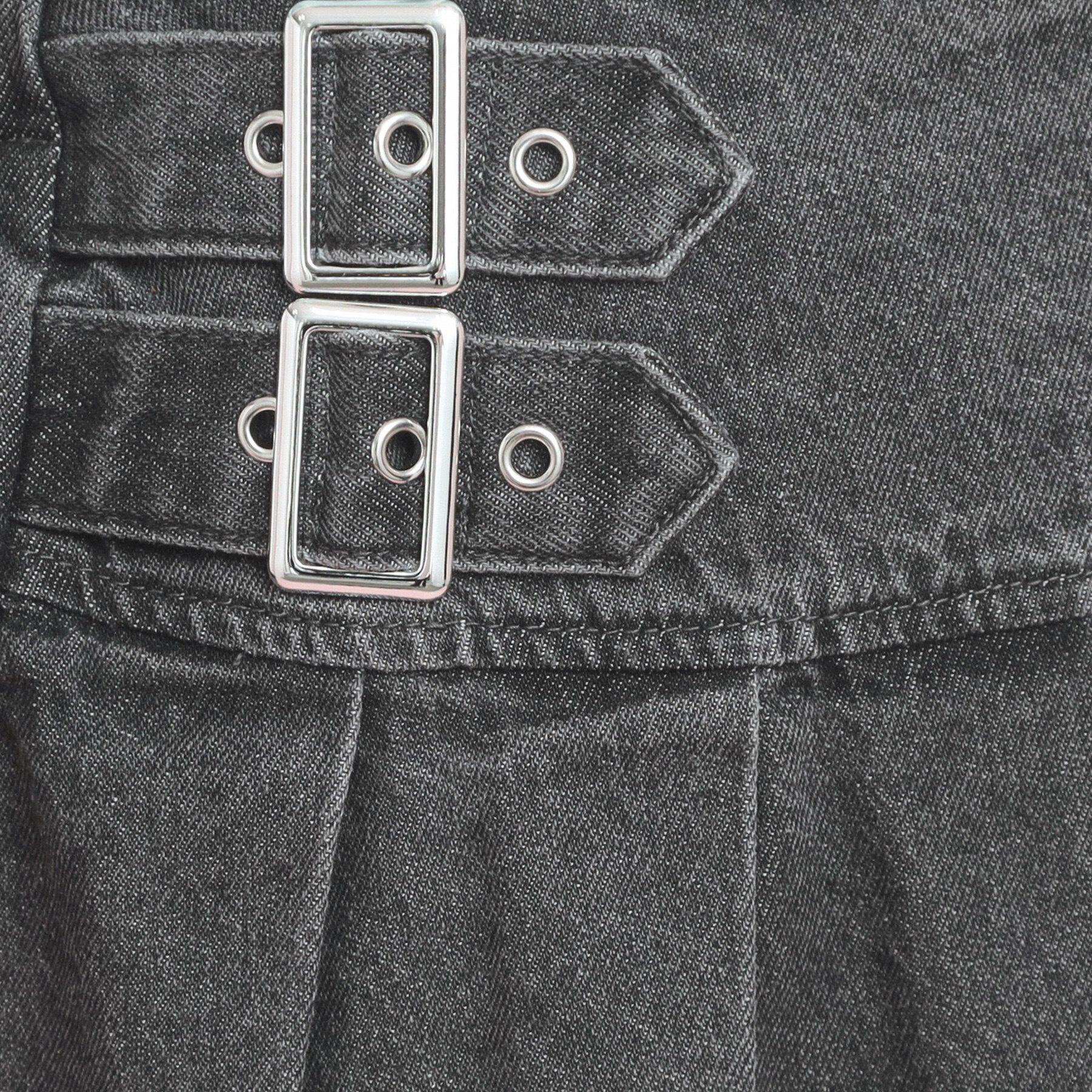 PINK-latte「インパン付きダブルベルト風裾プリーツスカート」|スカート|