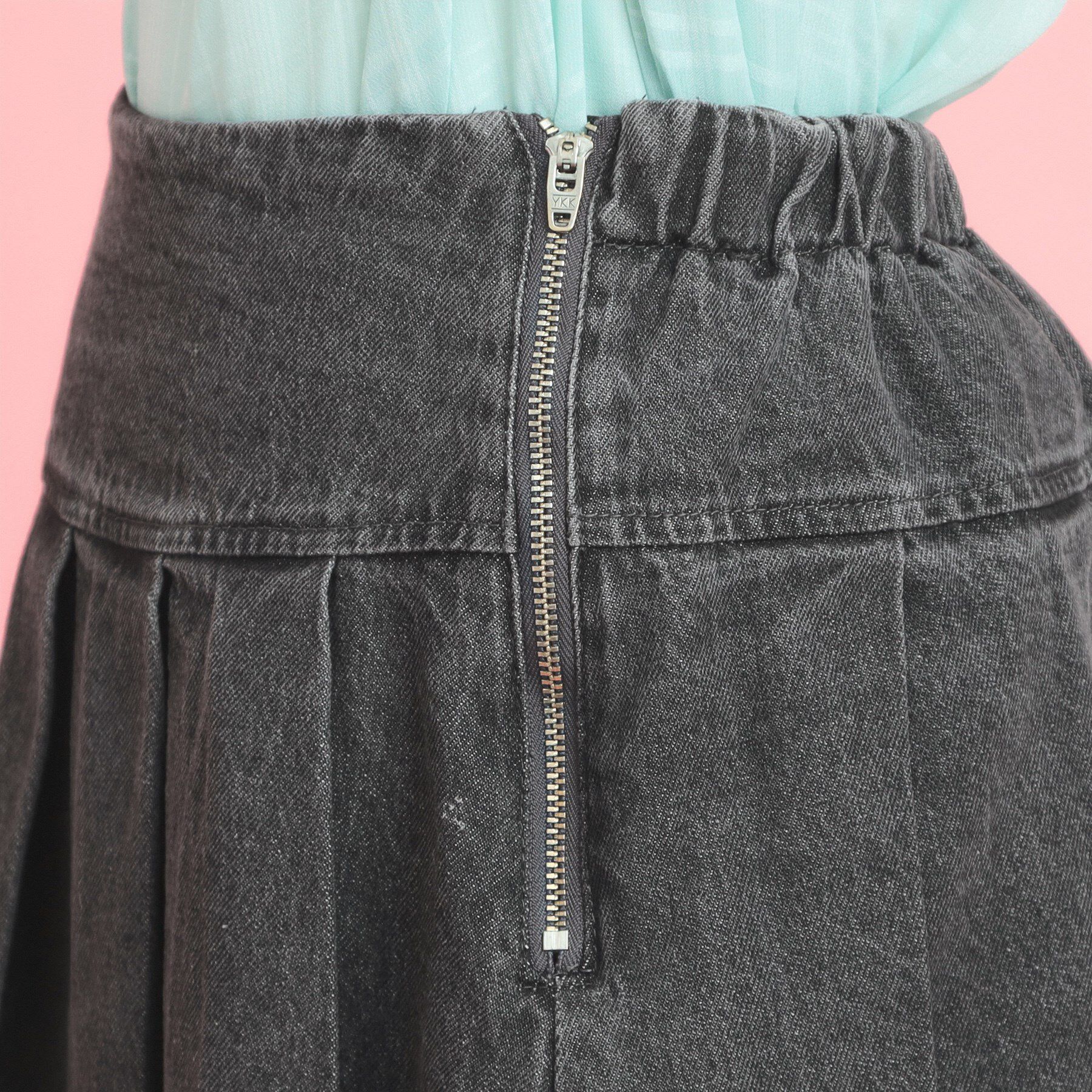 PINK-latte「インパン付きダブルベルト風裾プリーツスカート」|スカート|