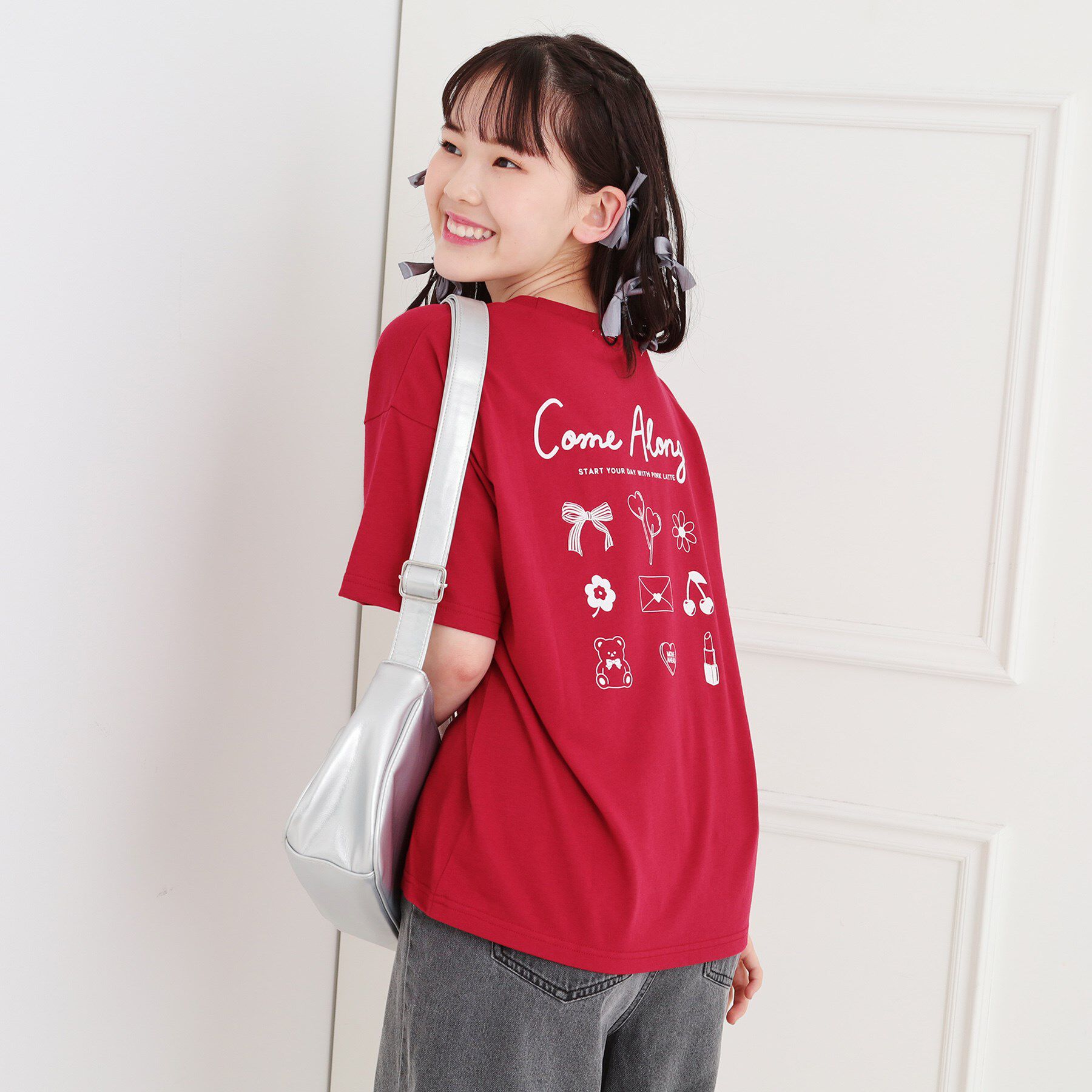 PINK-latte「バックプリントTシャツ」|Tシャツ・カットソー|