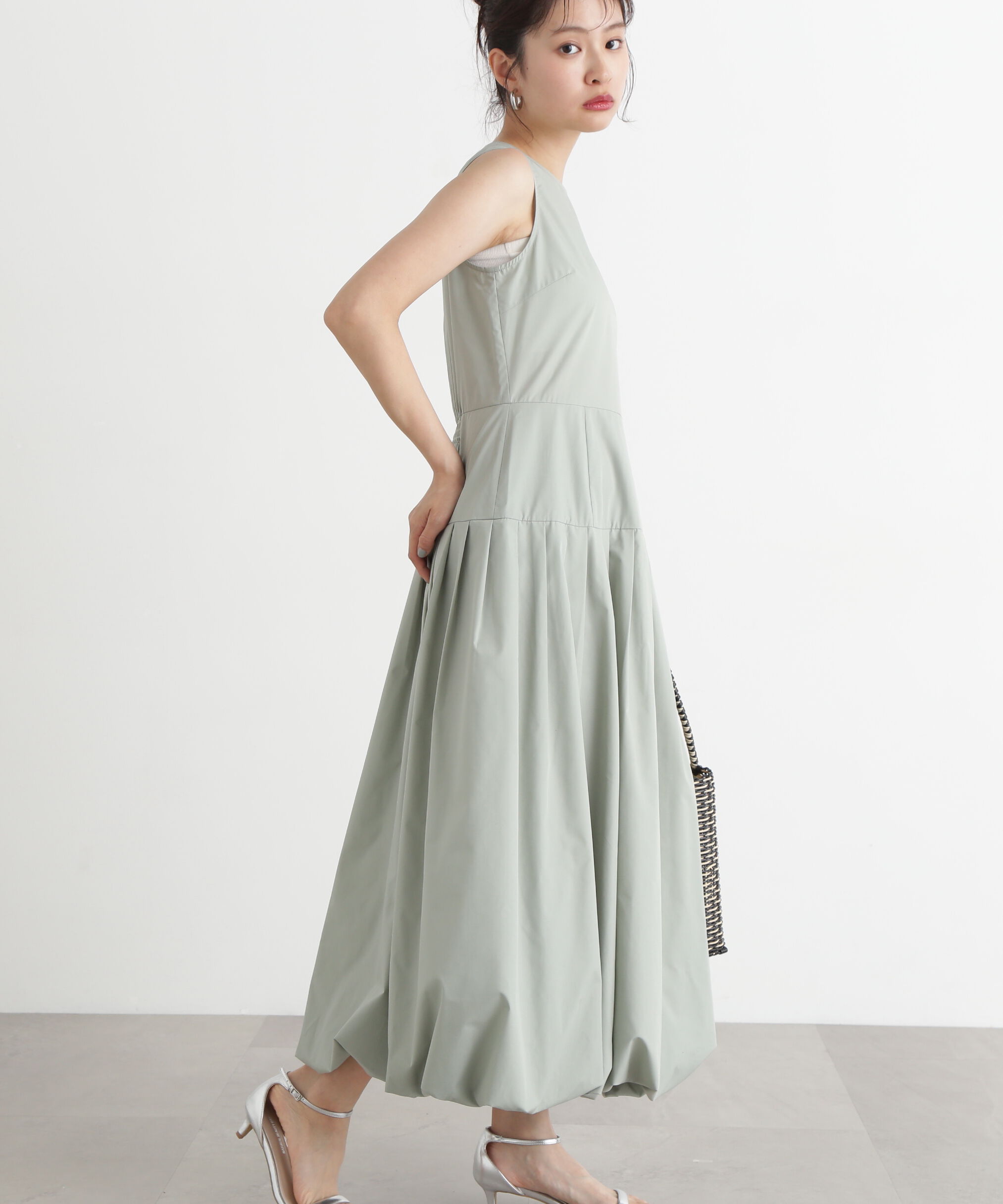  「バルーンノースリーブワンピース」|ワンピース|