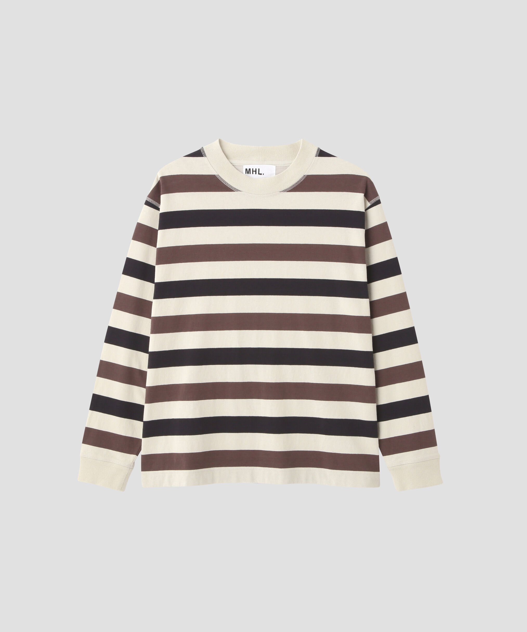 MHL.「THREE COLOUR BLOCK STRIPE TOP」|Tシャツ・カットソー|