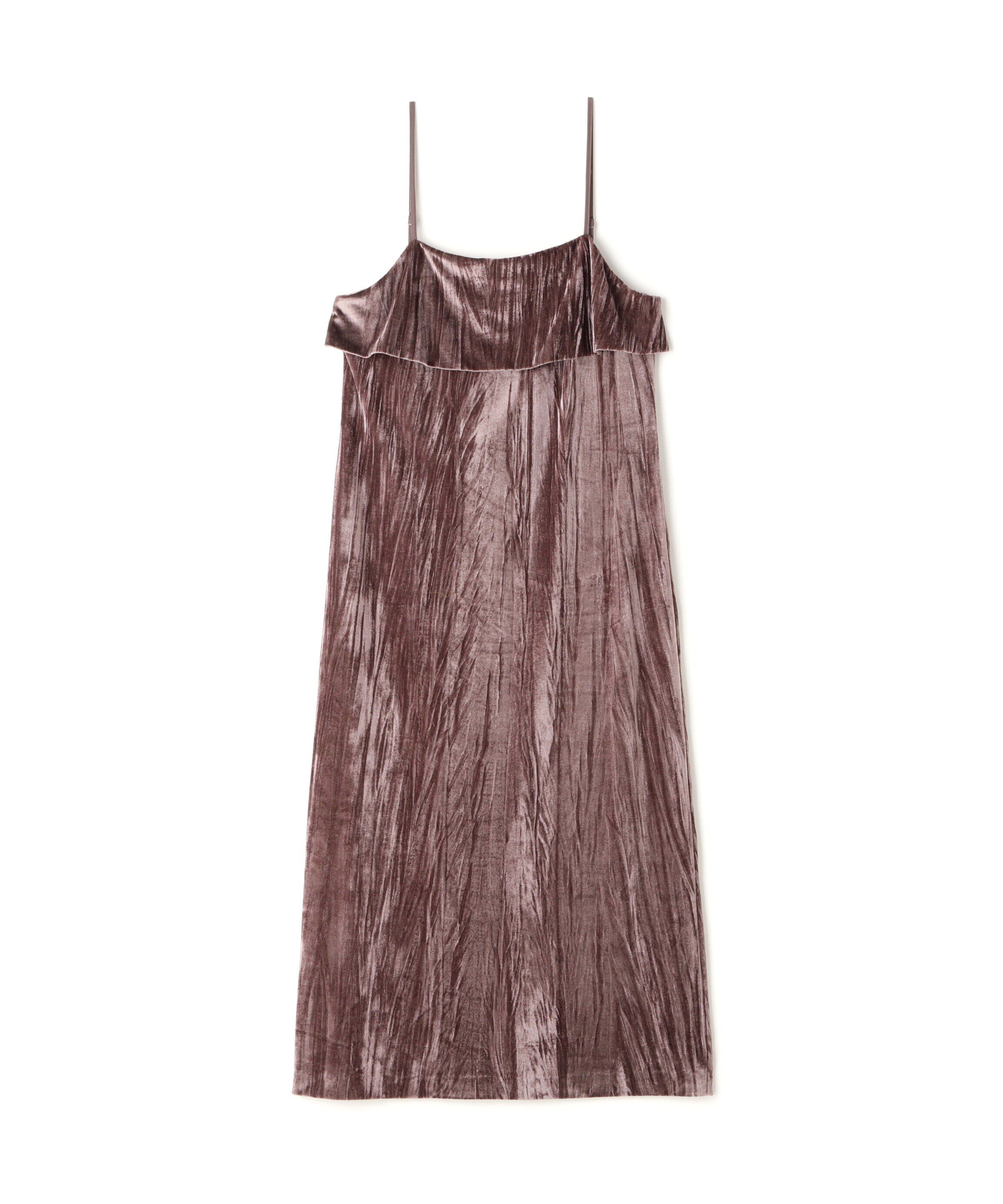  「ベロアナローキャミワンピース」|ワンピース|