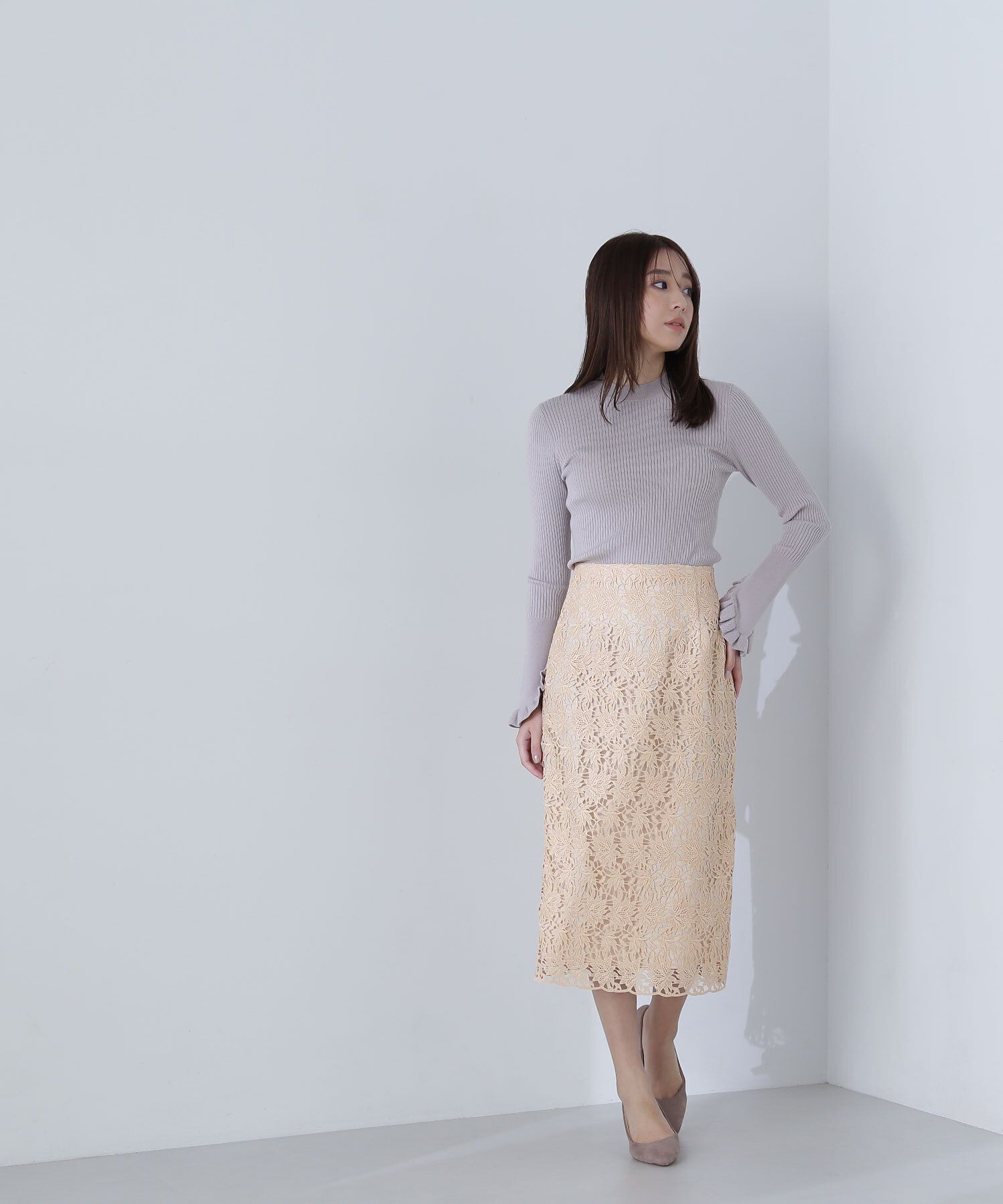  「ケミカルレースタイトスカート」|スカート|