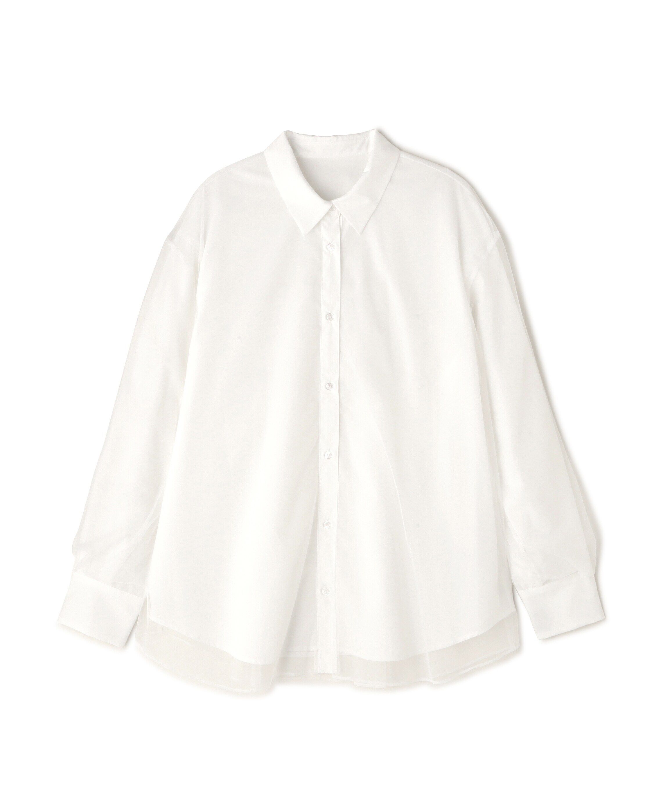  「チュールレイヤードオーバーシャツ」|シャツ・ブラウス|