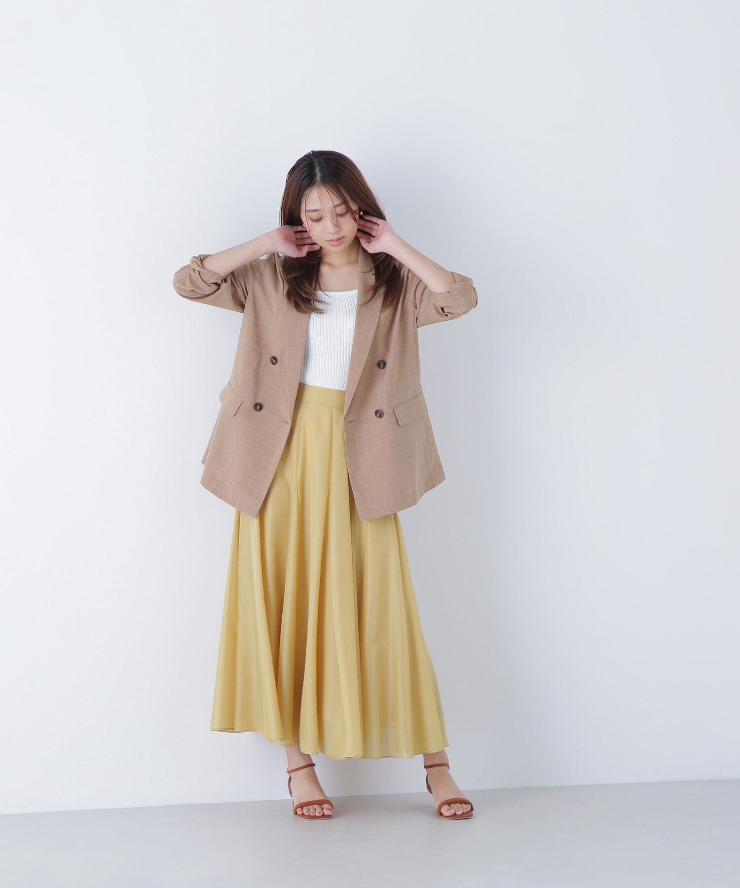  「シャイニーシアーボイルスカート」|スカート|