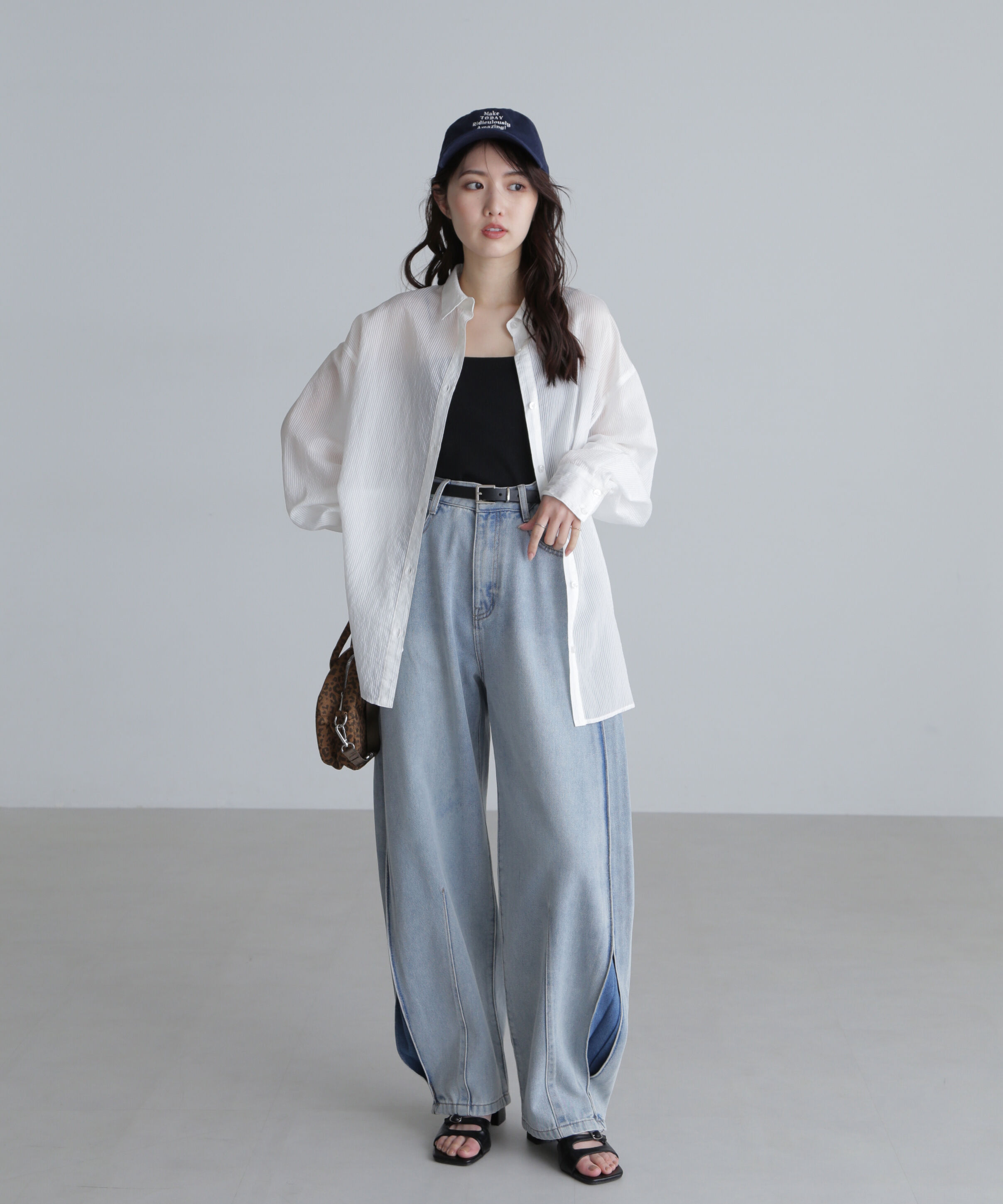  「シアーストライプオーバーシャツ」|シャツ・ブラウス|