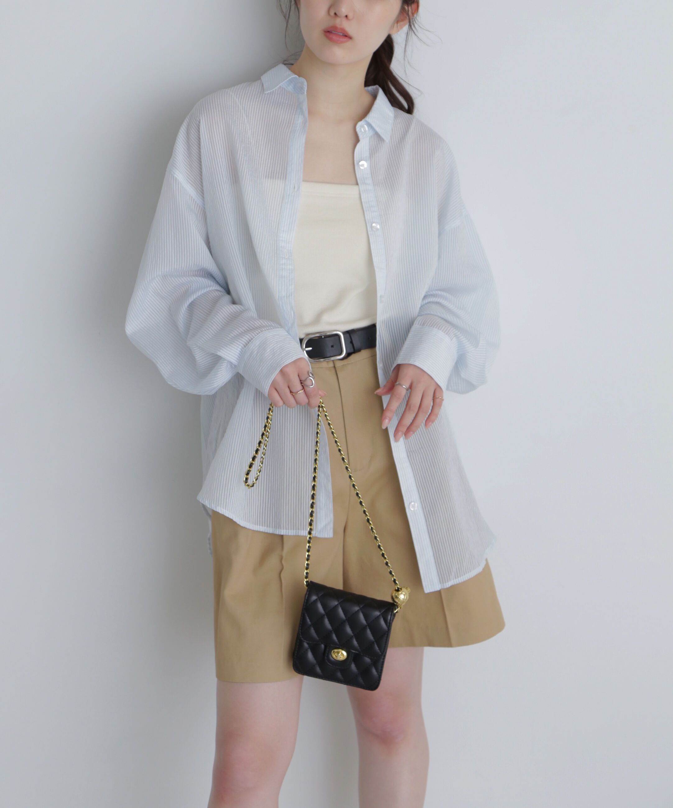  「シアーストライプオーバーシャツ」|シャツ・ブラウス|サックススト 1