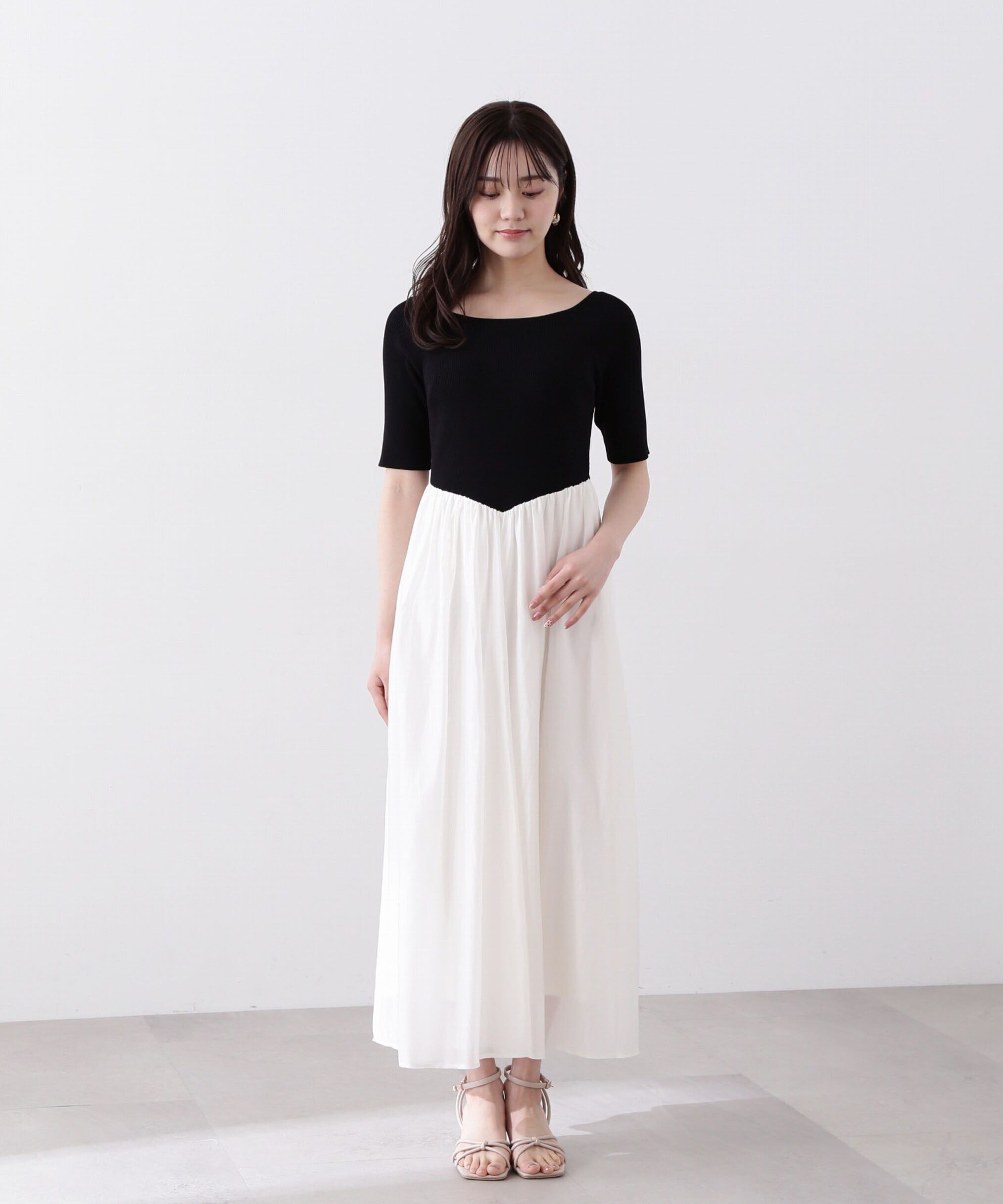 PROPORTION BODY DRESSING「シアードッキングニットワンピース」|ワンピース|