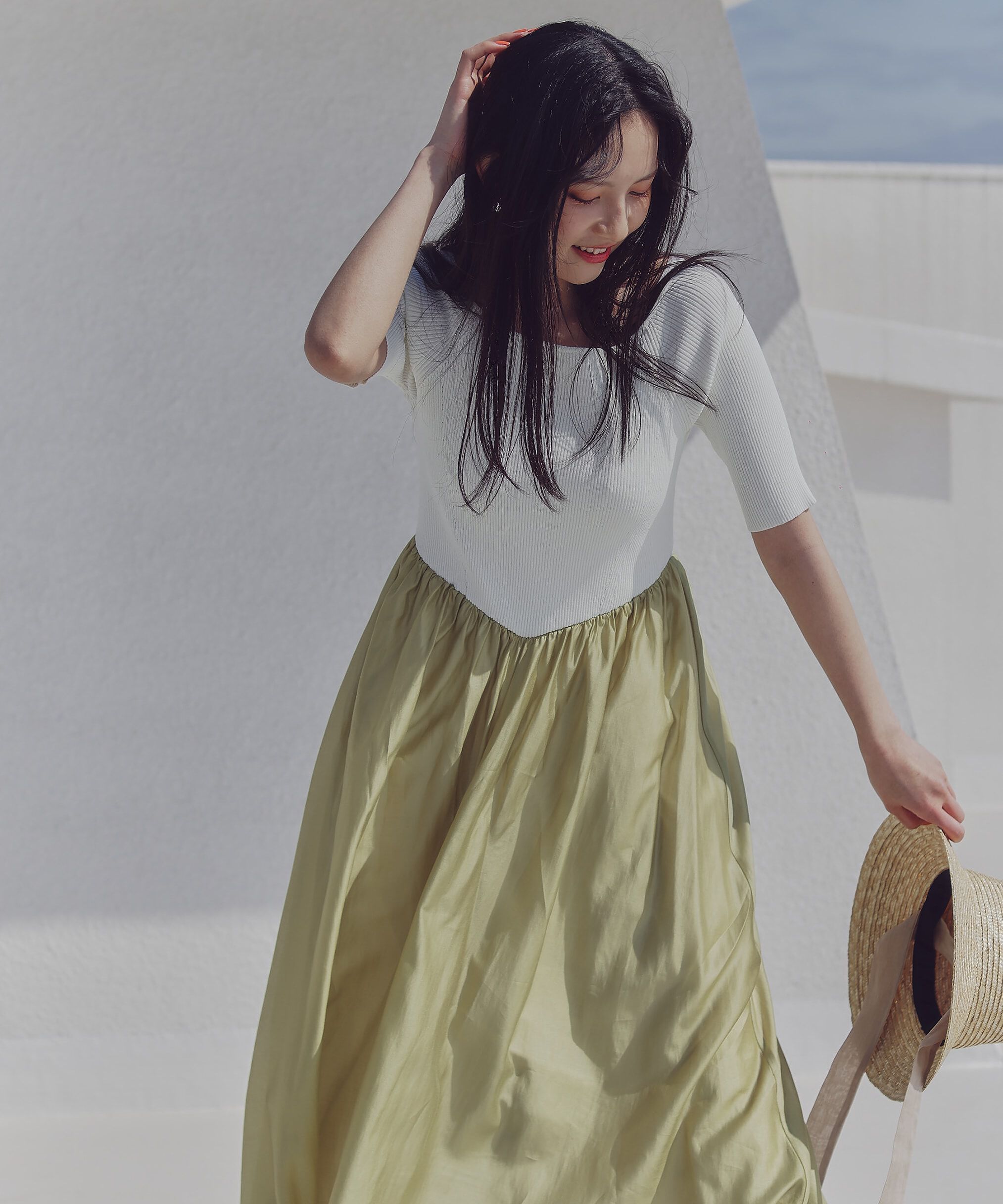 PROPORTION BODY DRESSING「シアードッキングニットワンピース」|ワンピース|