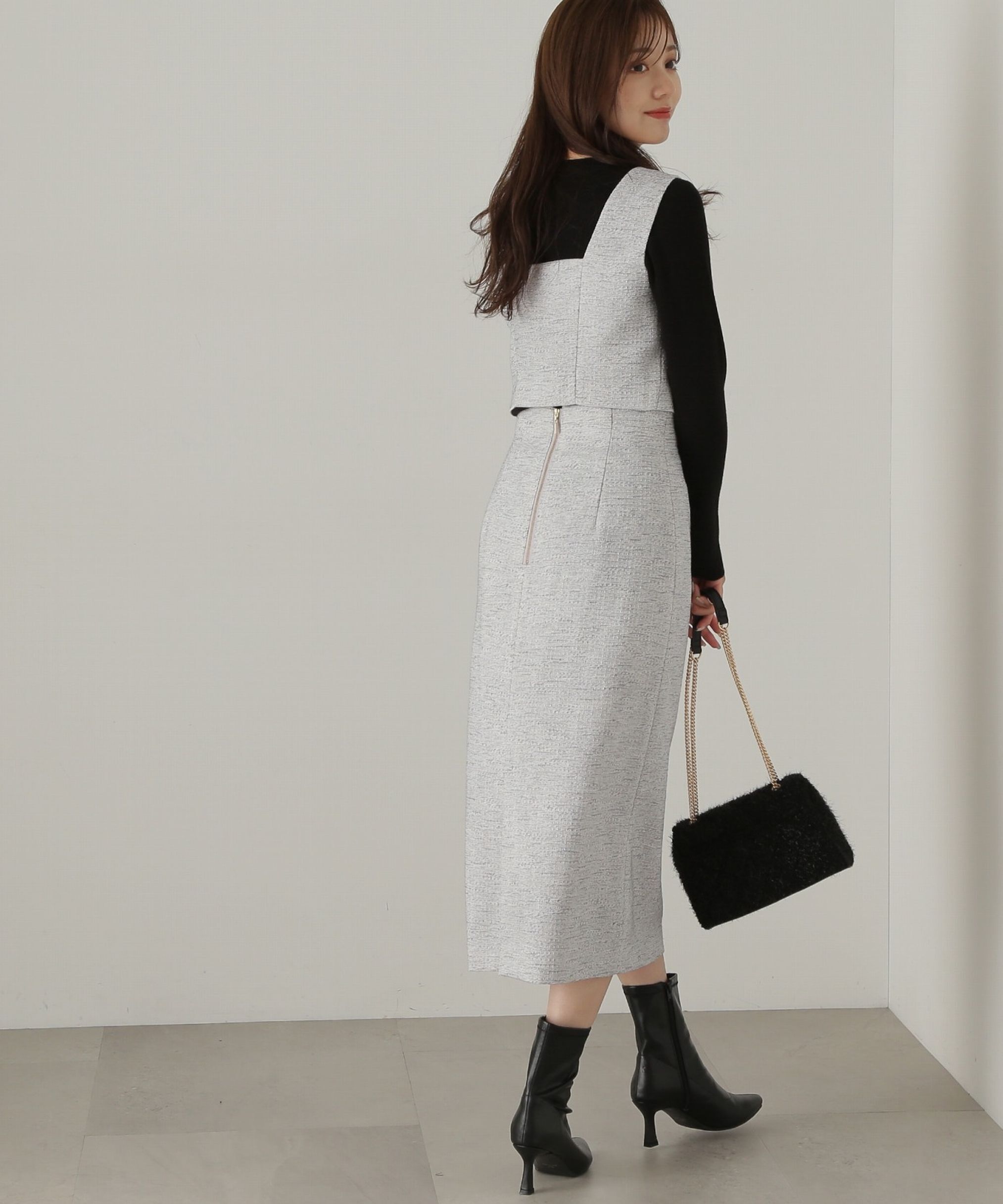 PROPORTION BODY DRESSING「ベーシックツイードビスチェ24AW」|シャツ・ブラウス|