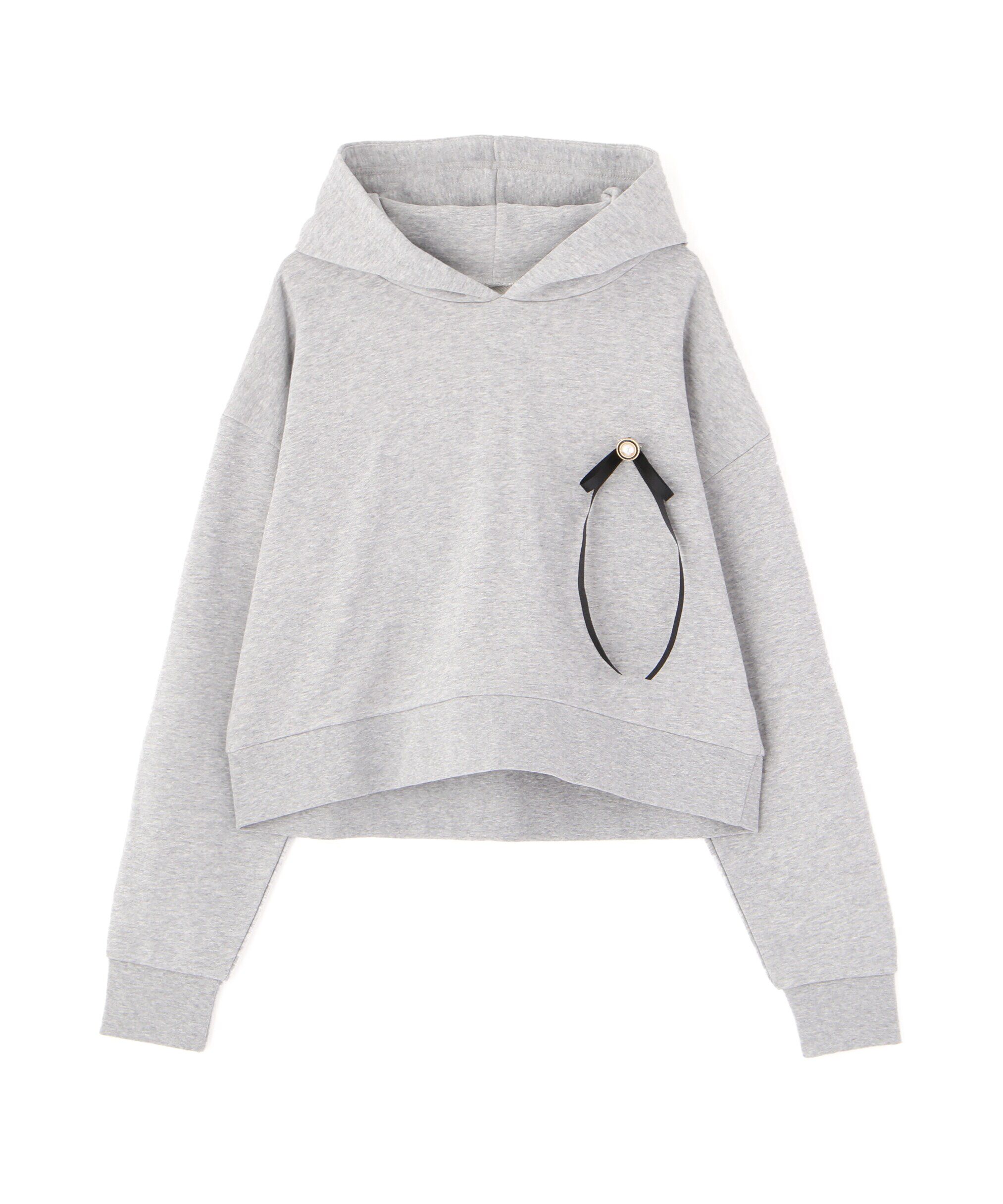 PROPORTION BODY DRESSING「リボンブローチ付きフーディー」|Tシャツ・カットソー|