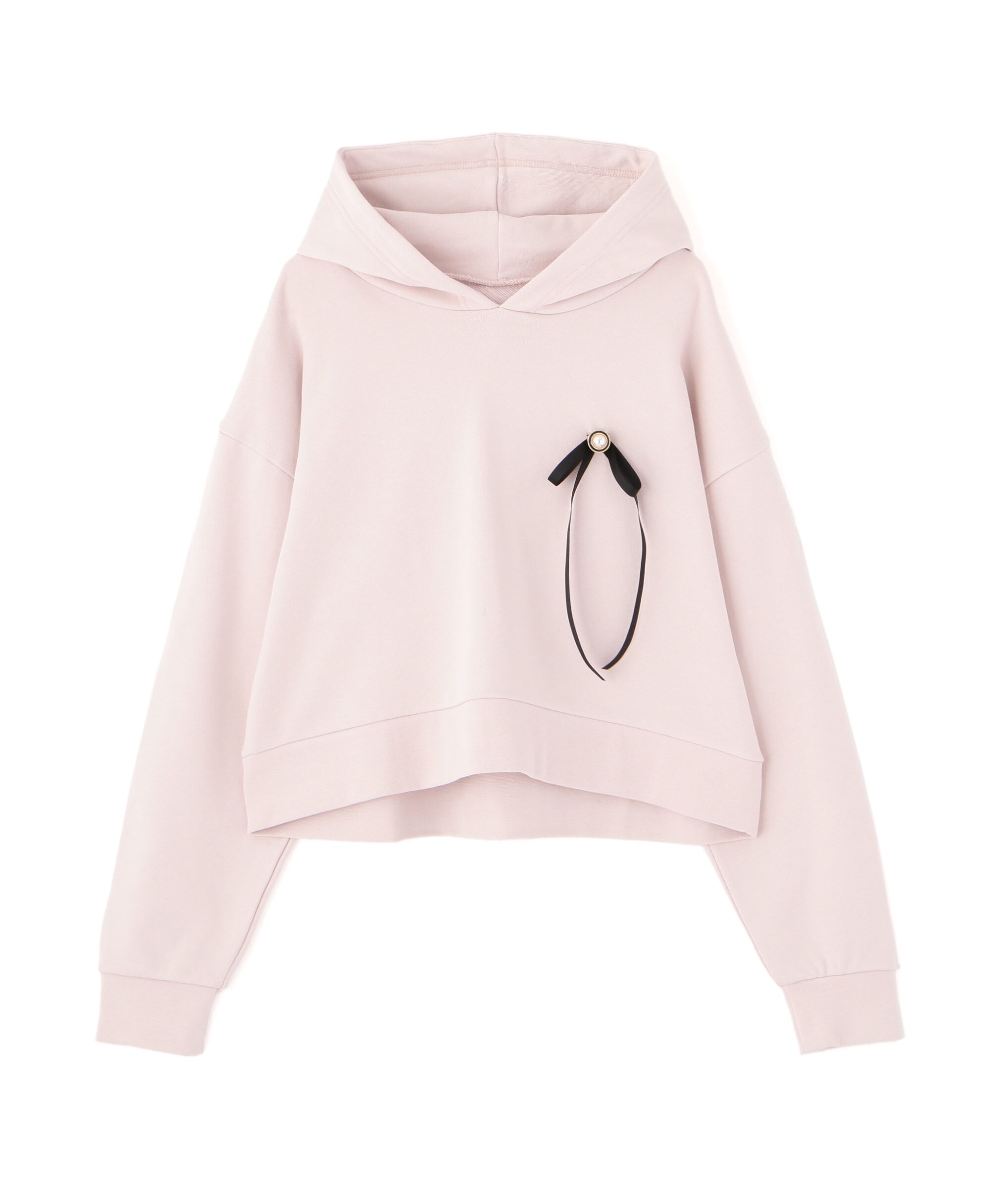 PROPORTION BODY DRESSING「リボンブローチ付きフーディー」|Tシャツ・カットソー|