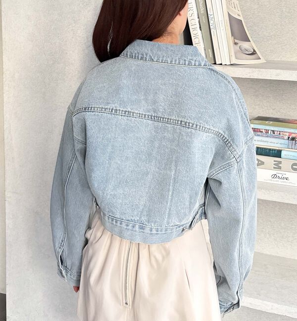 archives「デニムショートブルゾン」|テーラードジャケット|