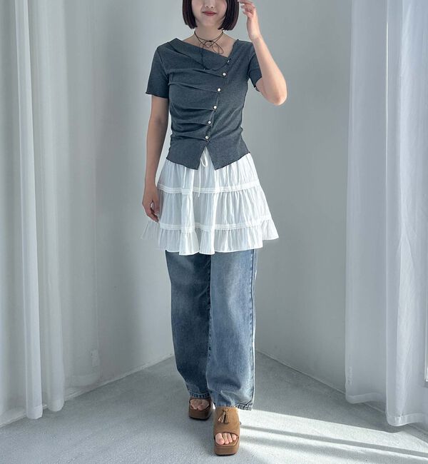 archives「アシメタックボタンカットＴＯＰＳ　５Ｓ」|Tシャツ・カットソー|