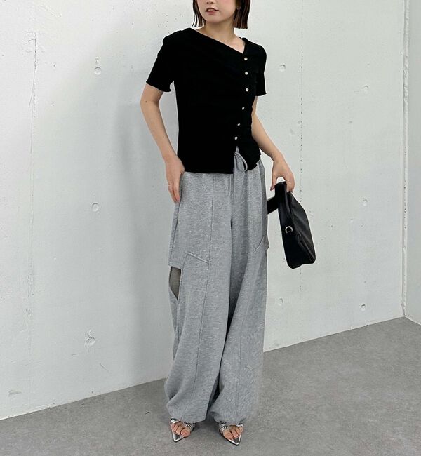 archives「アシメタックボタンカットＴＯＰＳ　５Ｓ」|Tシャツ・カットソー|