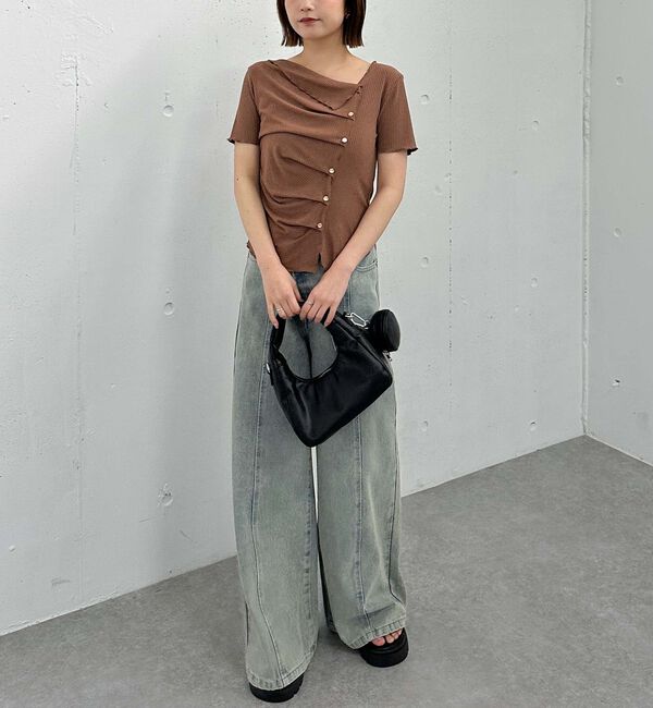 archives「アシメタックボタンカットＴＯＰＳ　５Ｓ」|Tシャツ・カットソー|