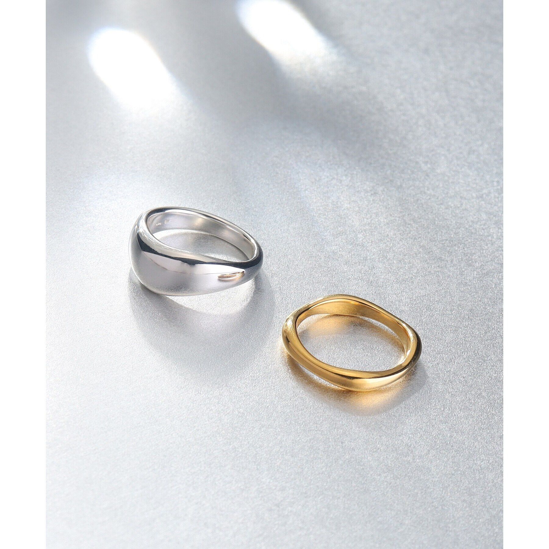 COCOSHNIK ONKITSCH「シルバー ニュアンスリングL」|リング|