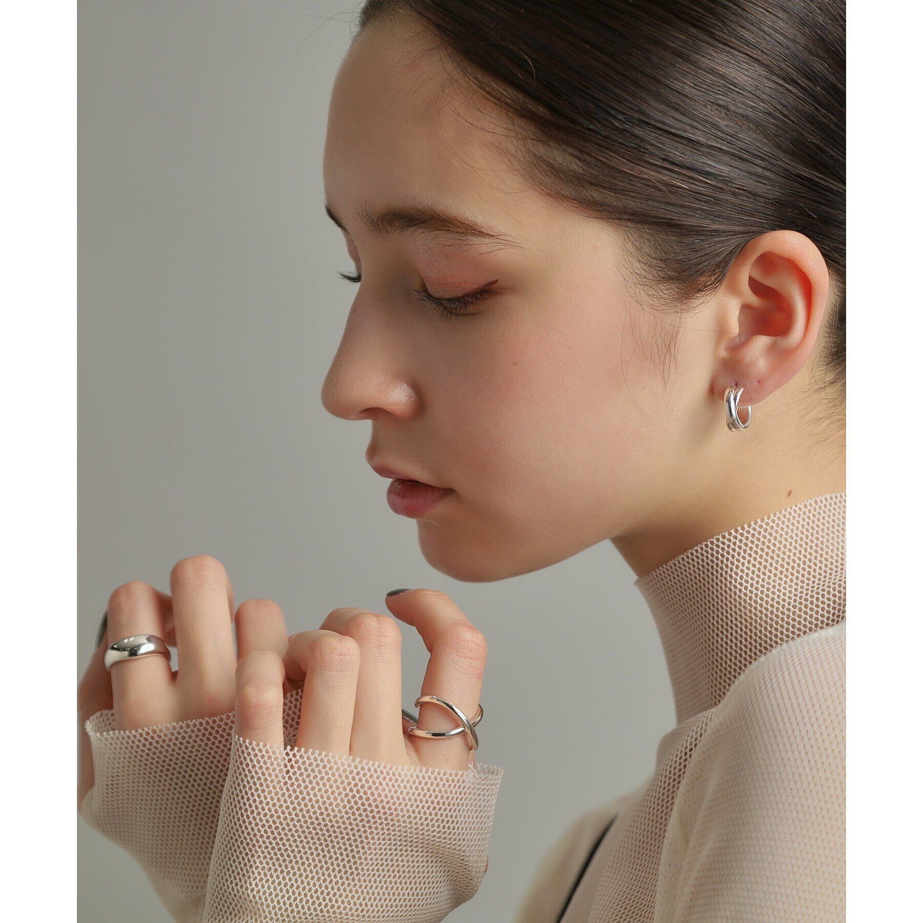 COCOSHNIK ONKITSCH「シルバー ニュアンスリングL」|リング|