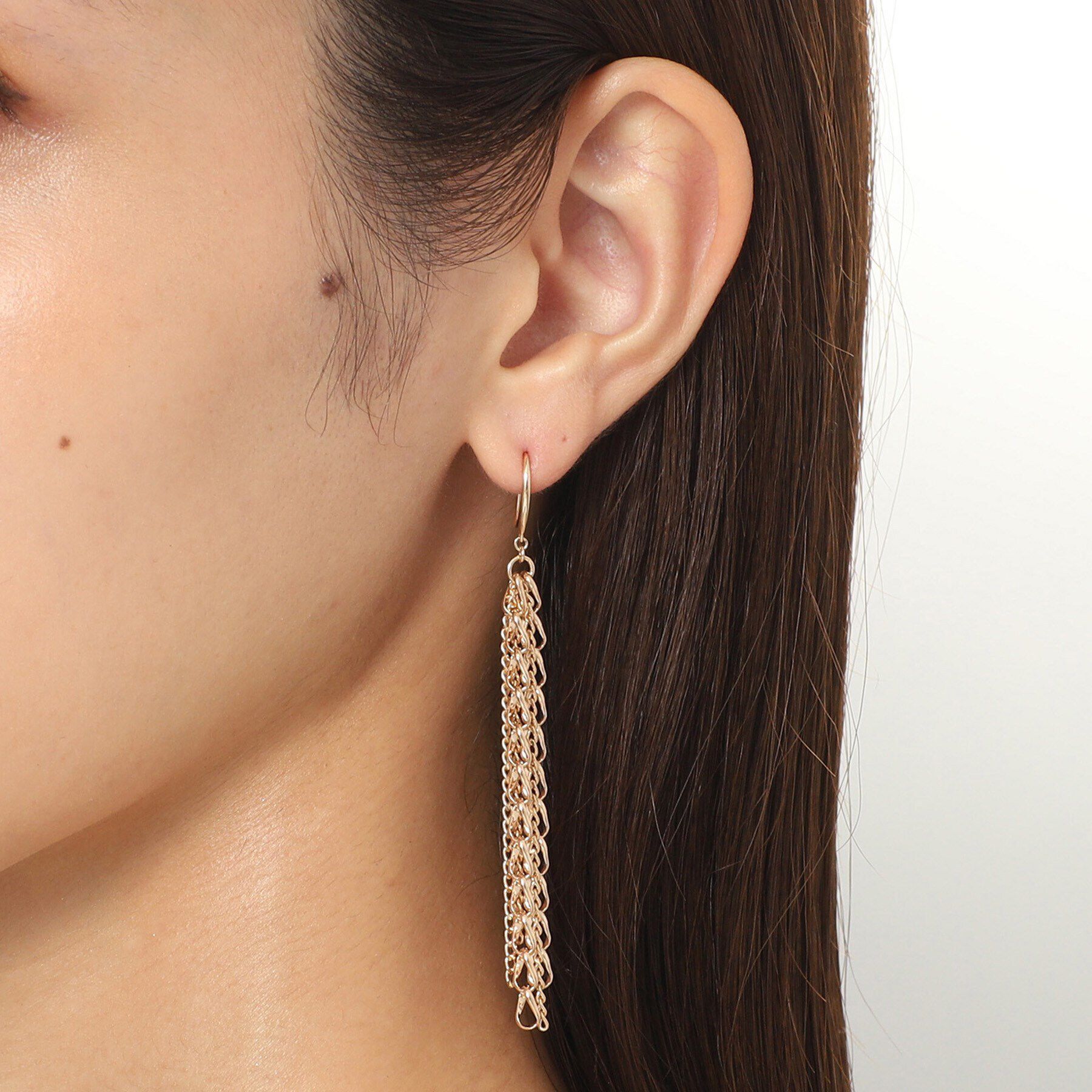 COCOSHNIK「K10キヘイミックスチェーン フックピアス」|ピアス|
