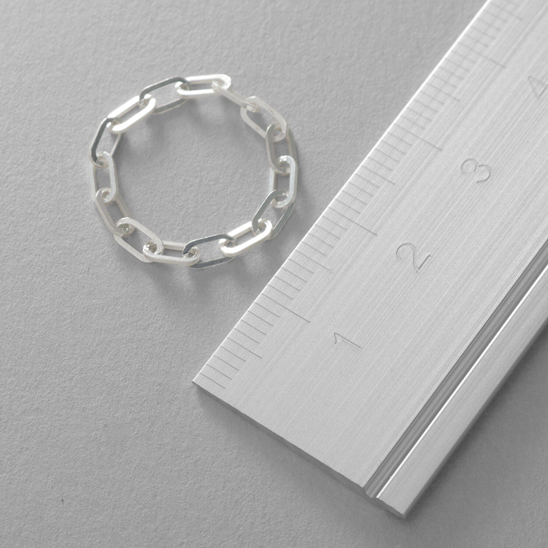 COCOSHNIK ONKITSCH「シルバー チェーンリング フラットケーブル」|リング|