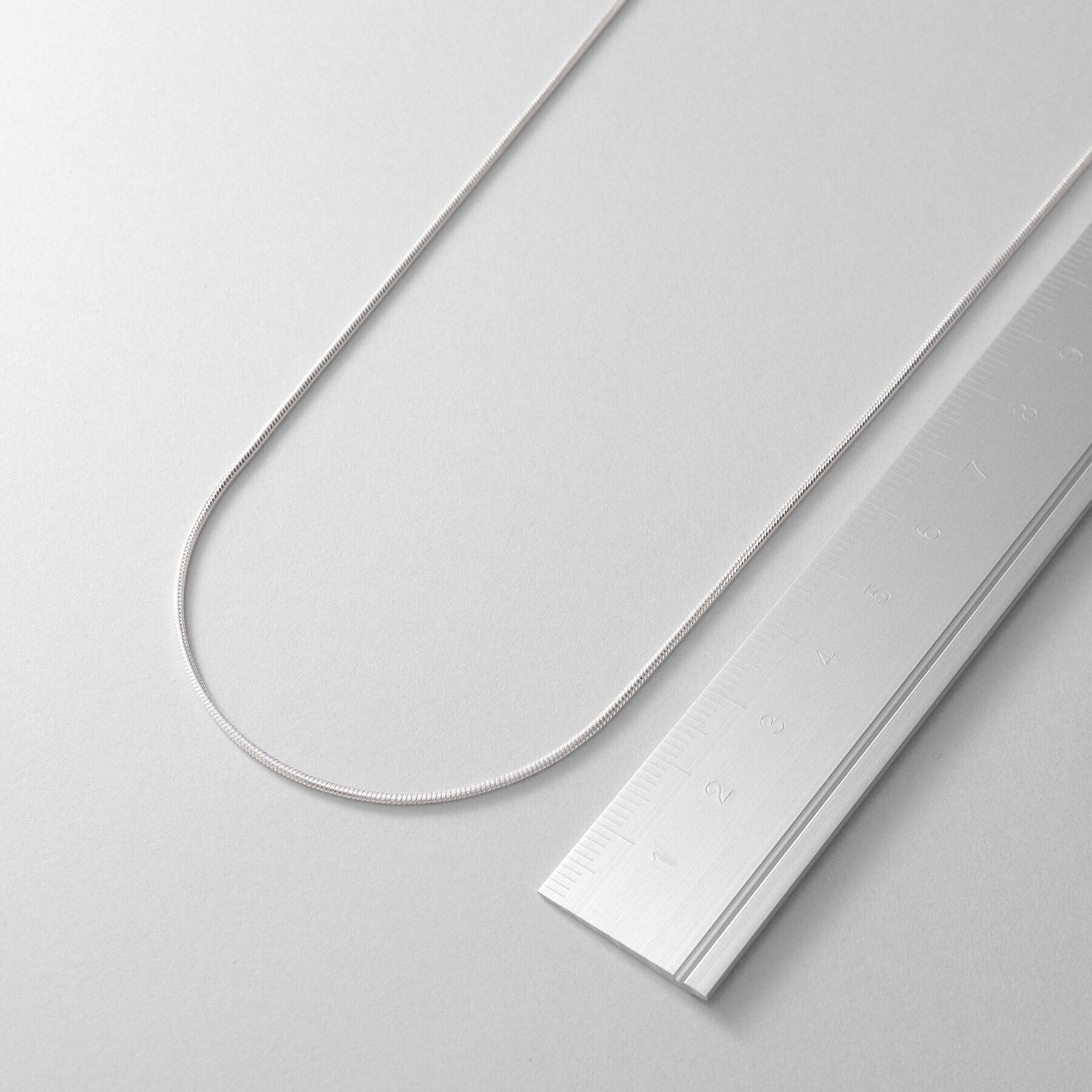 COCOSHNIK ONKITSCH「シルバー デザインチェーン スネークネックレス（90cm）」|ネックレス|