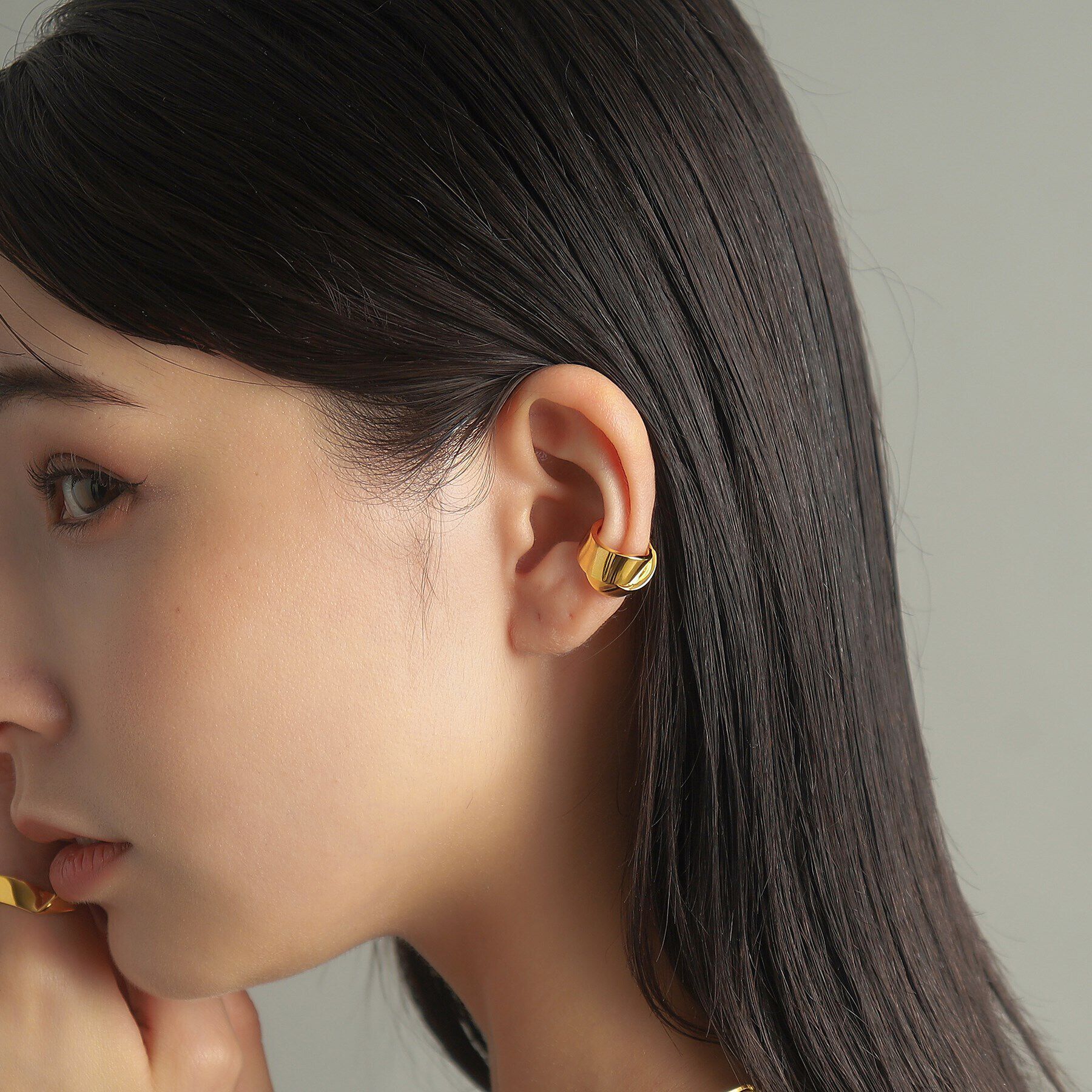 COCOSHNIK ONKITSCH「シルバー フォールディング イヤーカフ GP」|イヤリング|