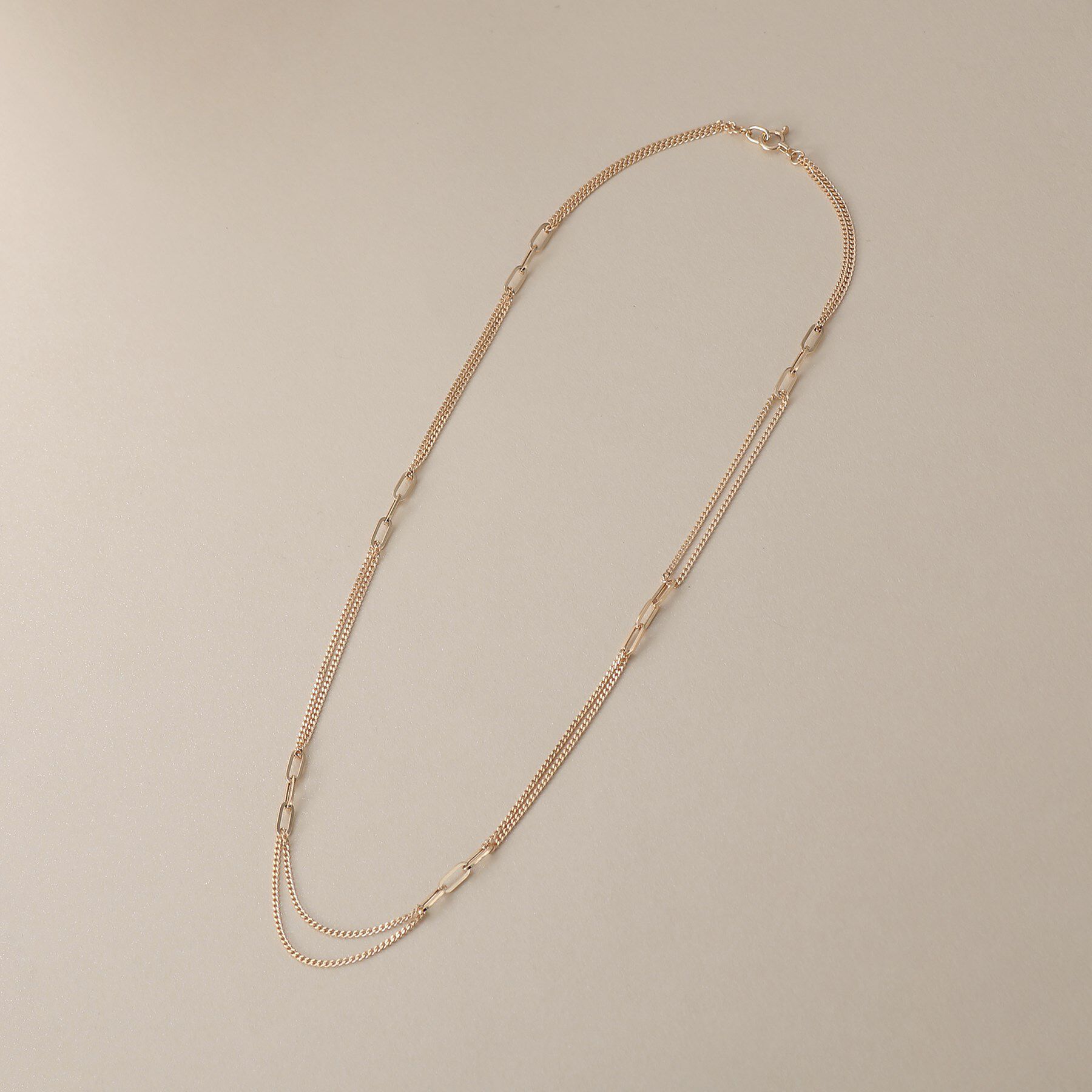 COCOSHNIK「K10中空プリムキヘイループステーション ネックレス」|ネックレス|