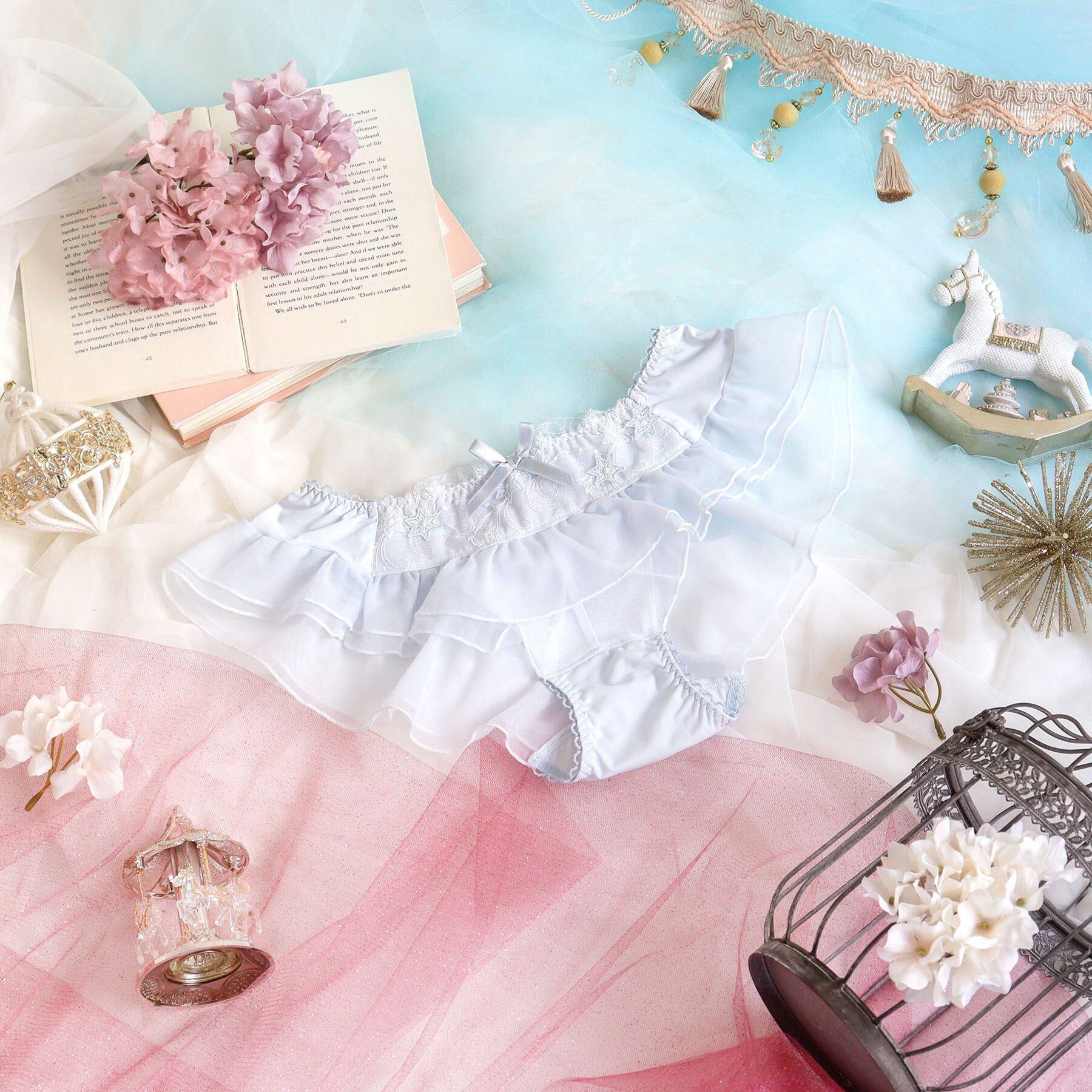 Risa Magli「ブラム フレアショーツ」|インナー|サックスブルー(09