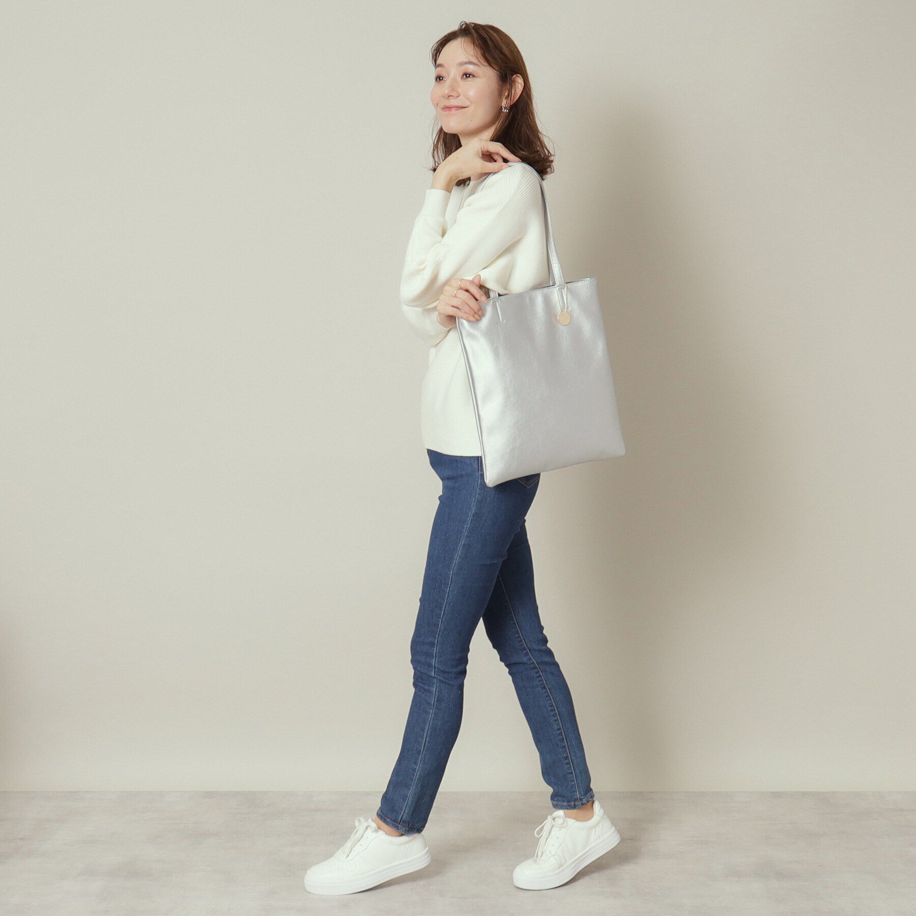 ITS&rsquo;DEMO「【A4対応】コインチャーム付薄マチトート」|トートバッグ|