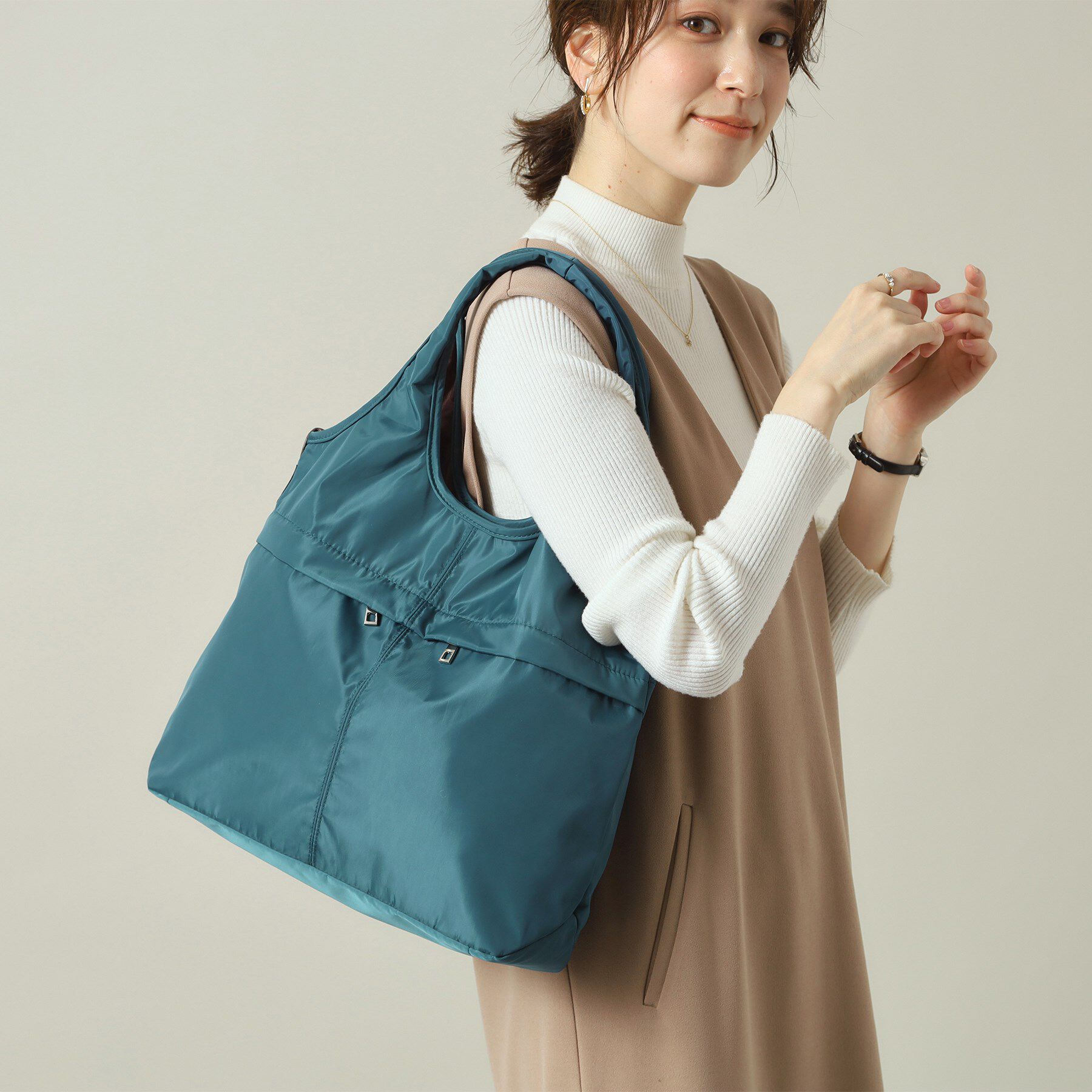 ITS&rsquo;DEMO「【2WAY】高密度バルーン10Pトート」|トートバッグ|