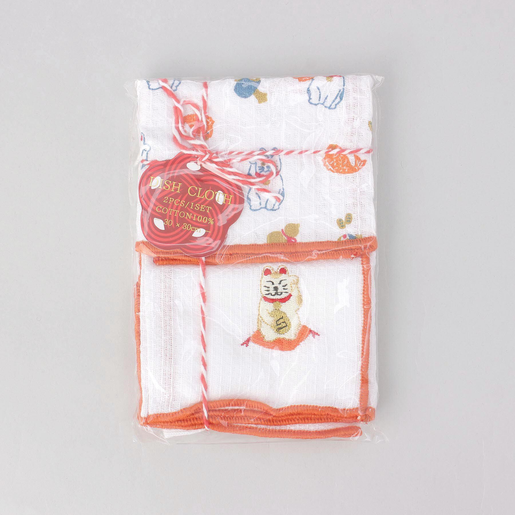212 KITCHEN STORE「マネキネコ お年賀ディッシュクロス 2P」|食器・キッチングッズ|