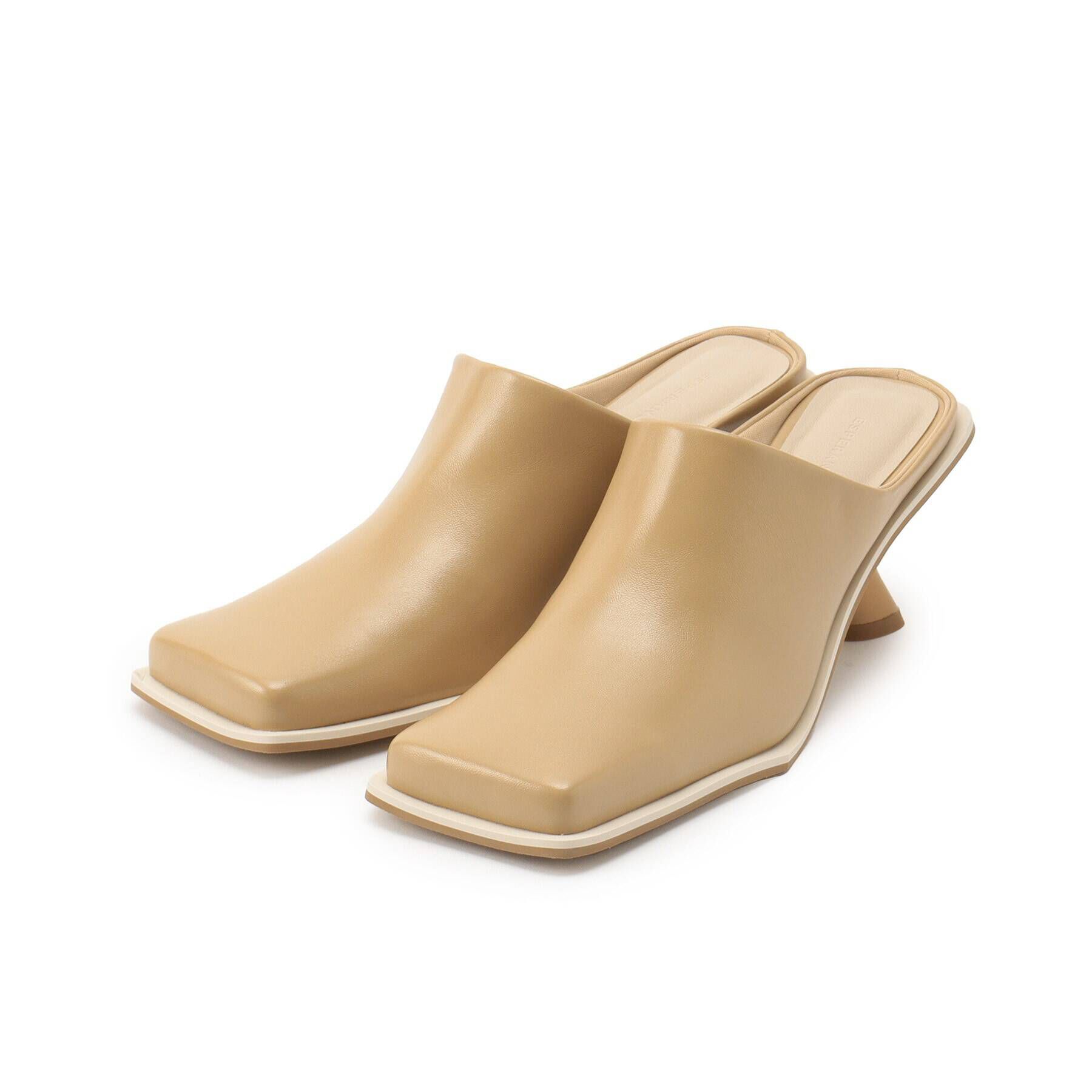 ESPERANZA「スクエアトゥ変形ヒールミュール」|サンダル|ﾍﾞｰｼﾞｭ(052)