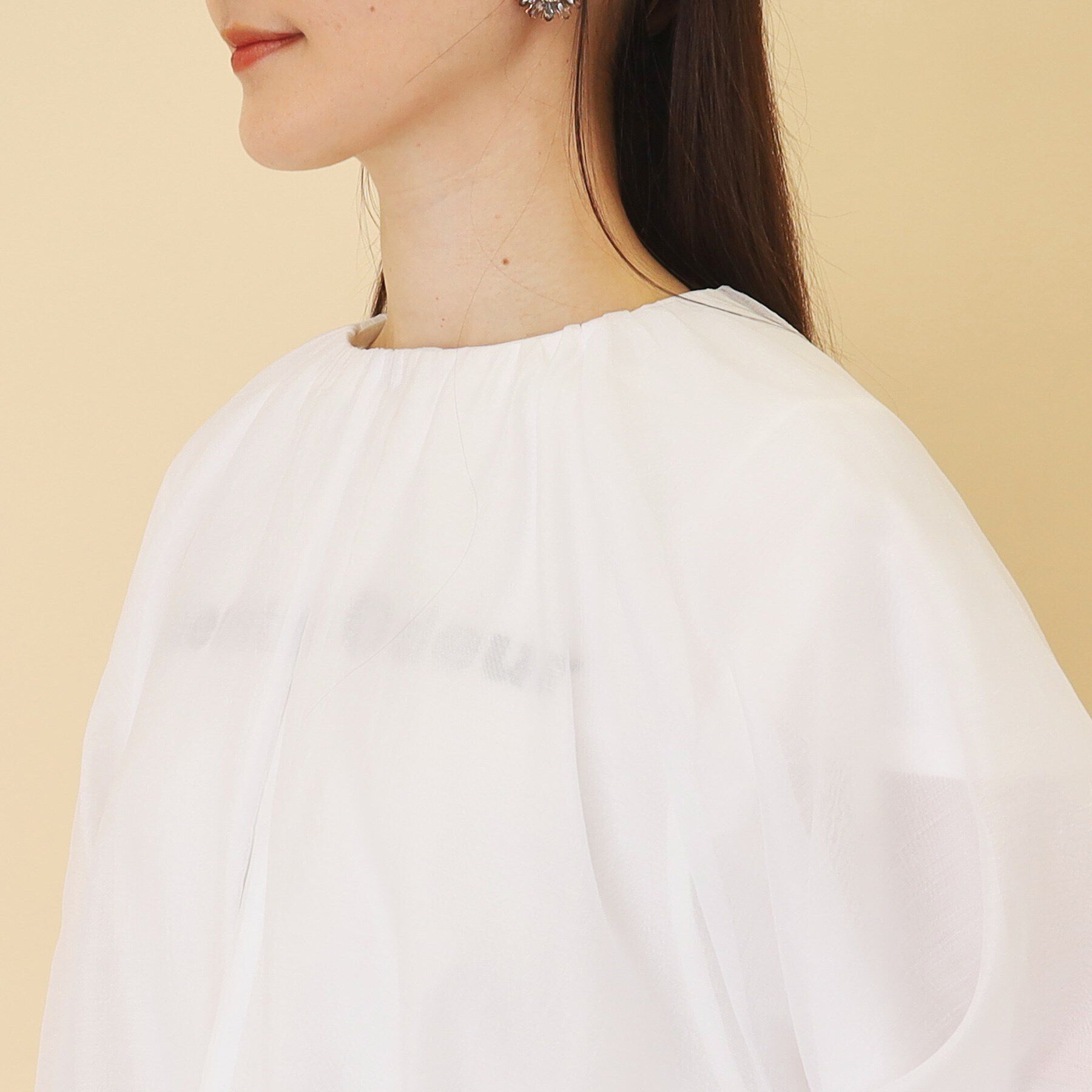 SunaUna「【オーガンジー／シアー感】バルーンボレロ」|カーディガン|