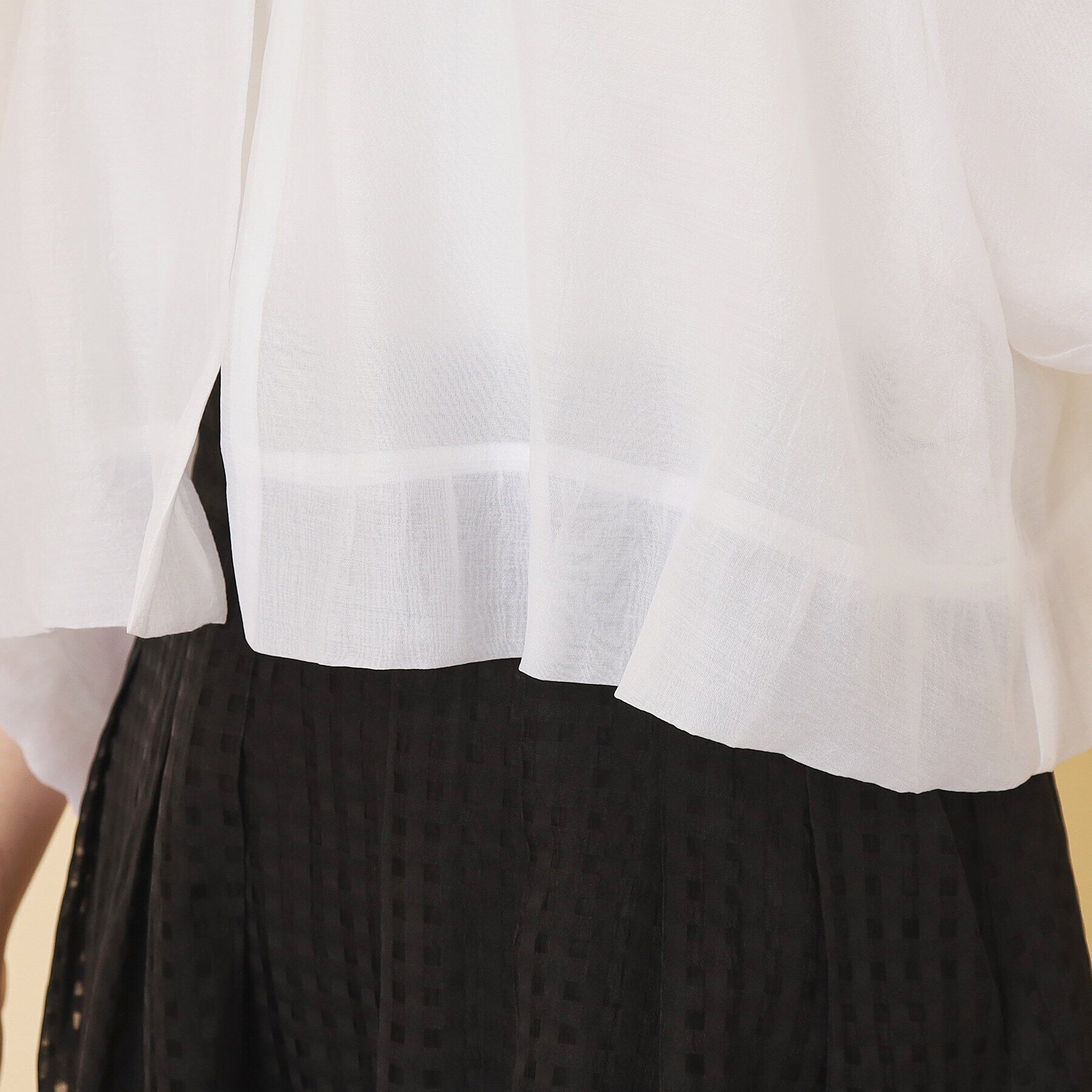 SunaUna「【オーガンジー／シアー感】バルーンボレロ」|カーディガン|