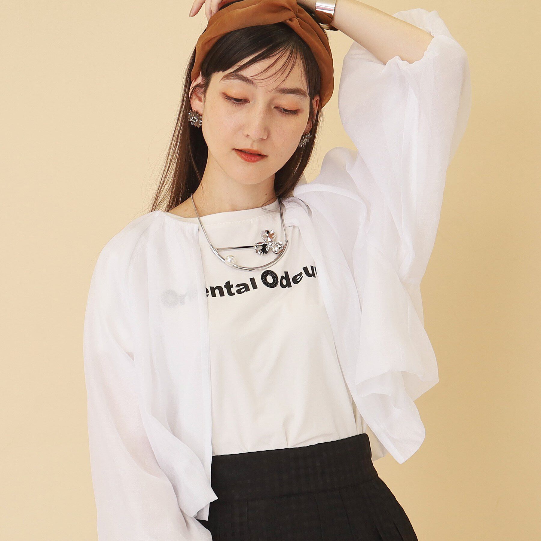 SunaUna「【オーガンジー／シアー感】バルーンボレロ」|カーディガン|