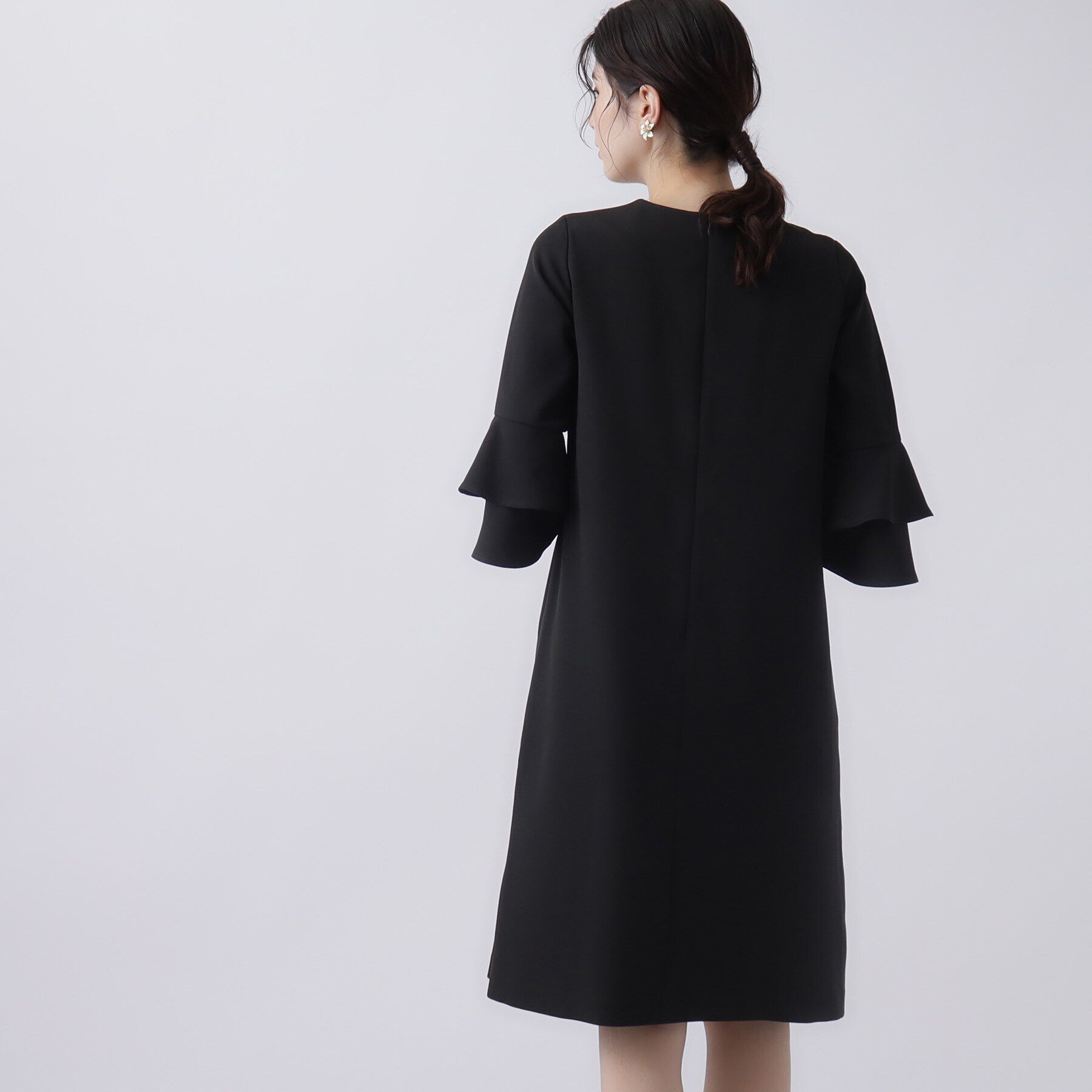 SunaUna「【オケージョン対応／パール調付】ミドル丈ワンピース」|ワンピース|