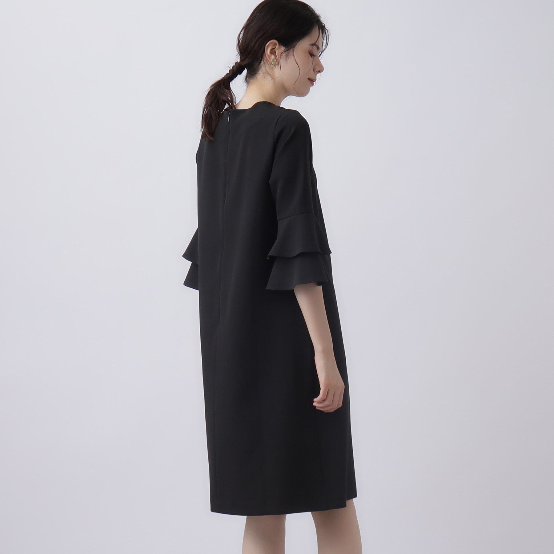 SunaUna「【オケージョン対応／パール調付】ミドル丈ワンピース」|ワンピース|