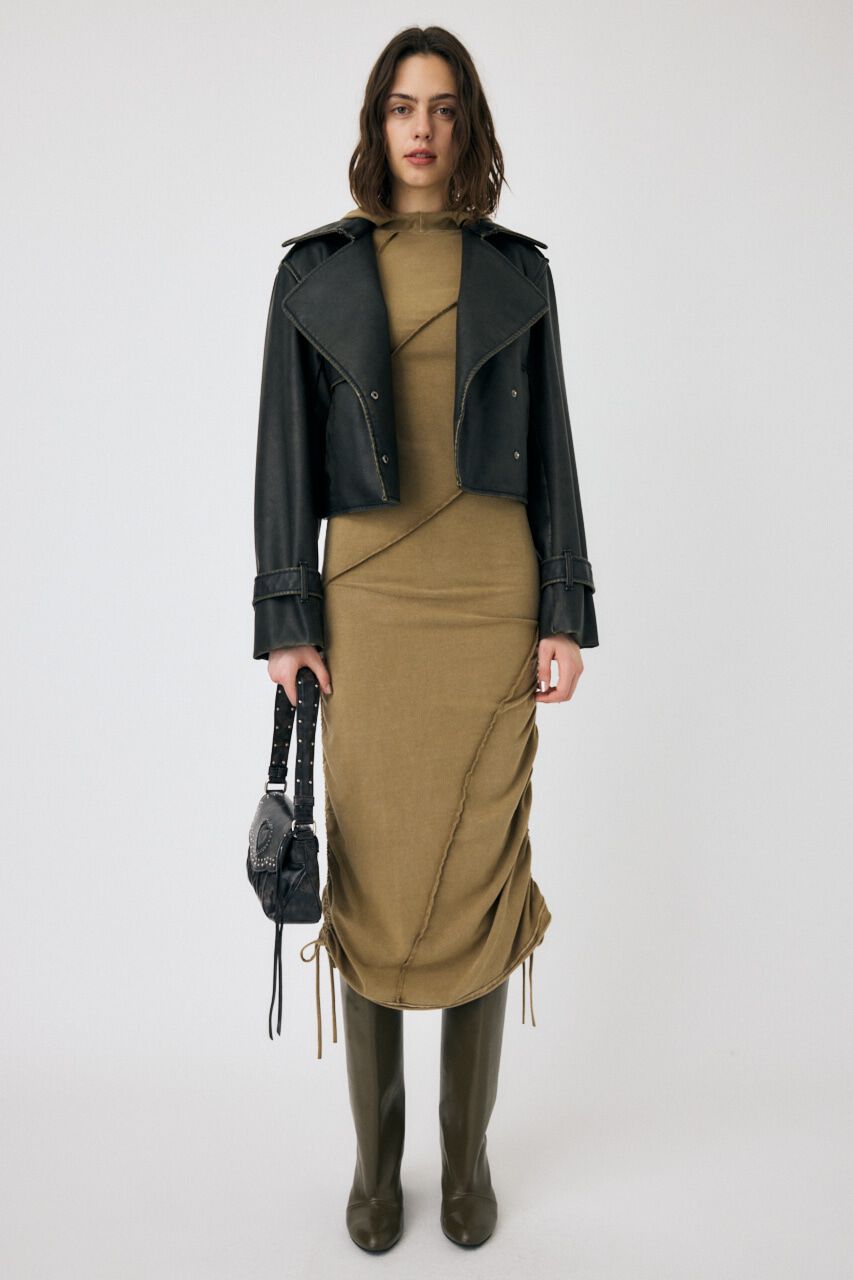 MOUSSY「F/LEATHER SHORT トレンチジャケット」|その他|