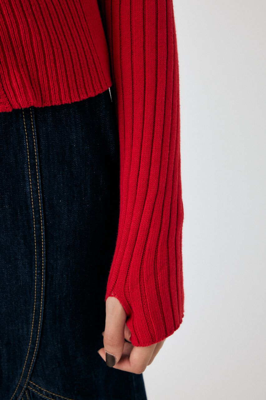 MOUSSY「ZIP UP INSIDE LINE ニット」|ニット・セーター|