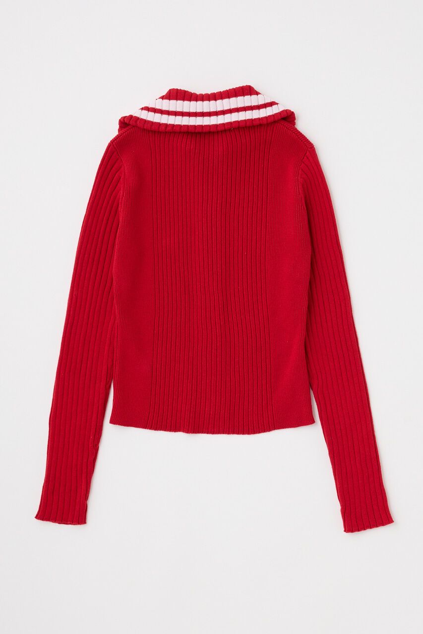 MOUSSY「ZIP UP INSIDE LINE ニット」|ニット・セーター|