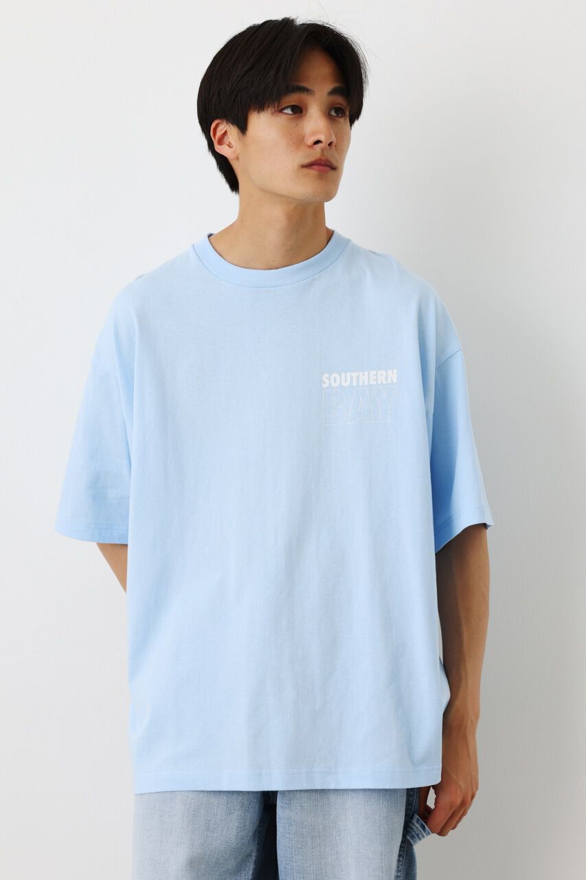 RODEO CROWNS「リゾートパターンTシャツ」|Tシャツ・カットソー|L/BLU1