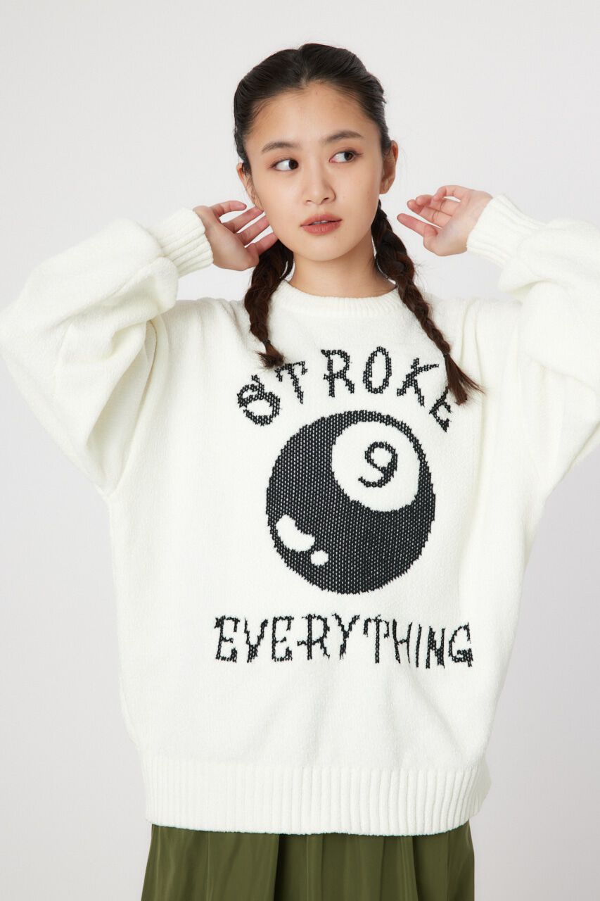 RODEO CROWNS「9ball ニット トップス」|ニット・セーター|O/WHT1