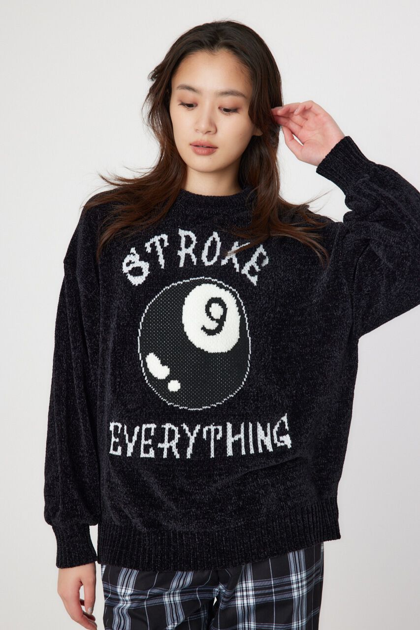 RODEO CROWNS「9ball ニット トップス」|ニット・セーター|BLK