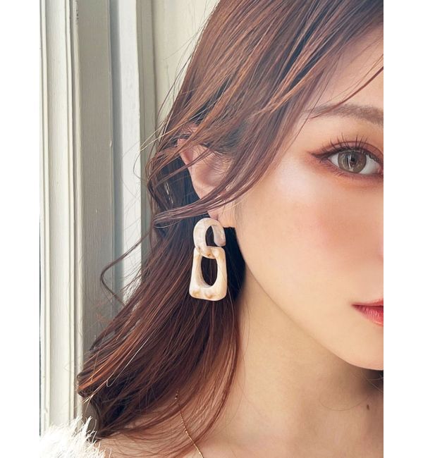 RESEXXY「マーブルパンプピアス」|ピアス|ベージュ