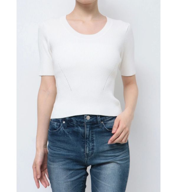 RESEXXY「ラウンドネックリブニットトップス」|ニット・セーター|